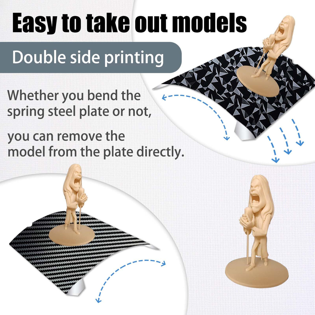 Wefuit 3D Upgraded PEO+PET Sheet 235x235m, Smooth PEO PET Build Plate Spring Steel Print Bed for Creality K1/K1C/Ender 5 S1/Ender 3 S1 Pro/Ender 3 S1/Ender V3 KE/Ender3 V3 SE (Without Magnetic Base) Wefuit