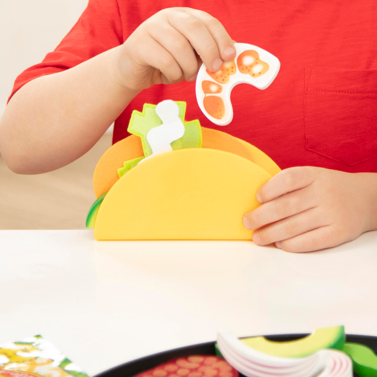 Melissa & Doug Fill & Fold Taco & Tortilla Set, 43 Pieces – Sliceable Wooden Mexican Play Food, Skillet, and More - Pretend Play Kitchen Toy For Kids Ages 3+, 16.1 x 12.0 x 2.75 Melissa & Doug