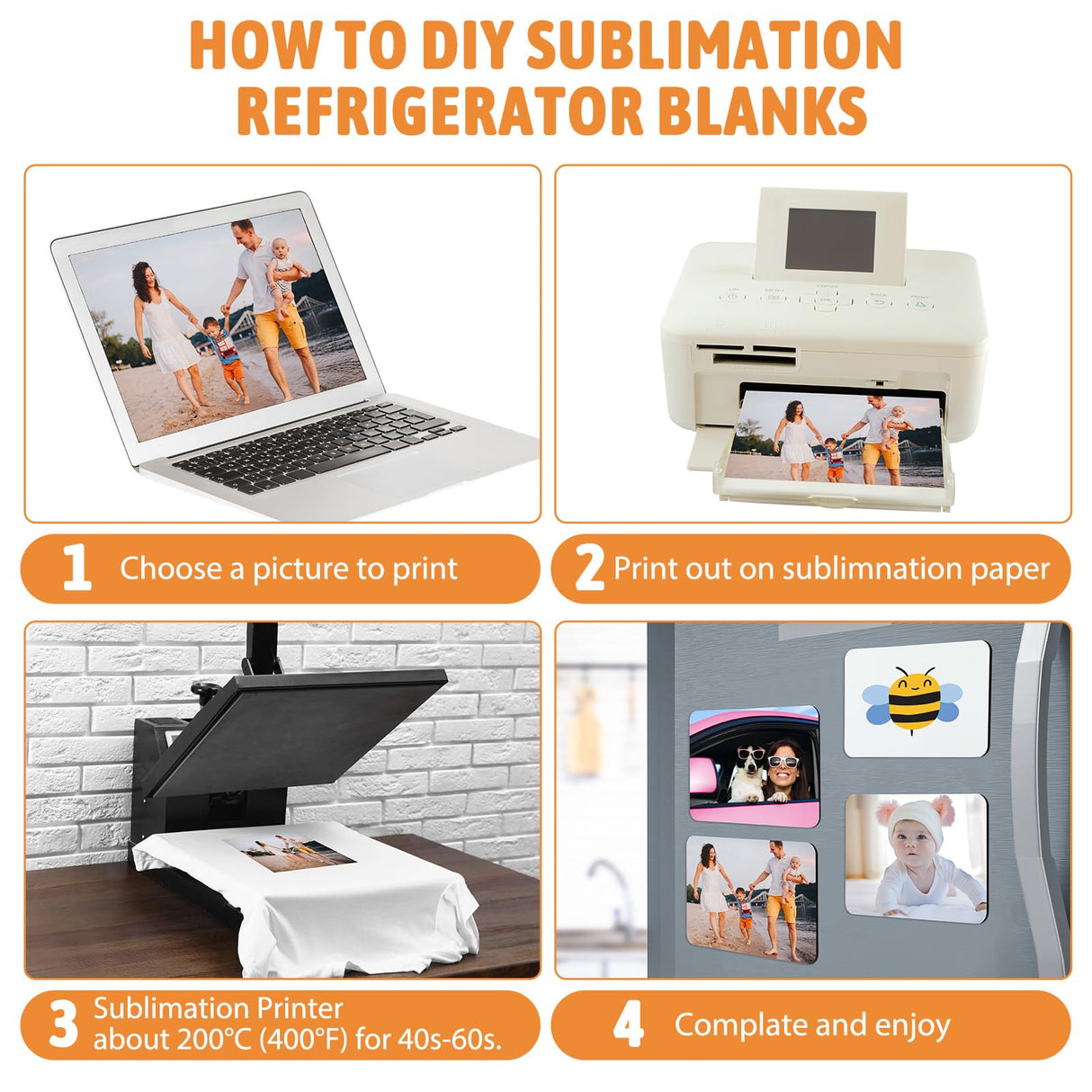 Xuhal 30 Pcs Sublimation Magnet Blanks 3.5x5.1 Inch Sublimation Refrigerator Magnet Bulk Personalized Large Rectangular Fridge Magnet Sublimation Blank Product for DIY Kitchen Oven Office Decorative Xuhal