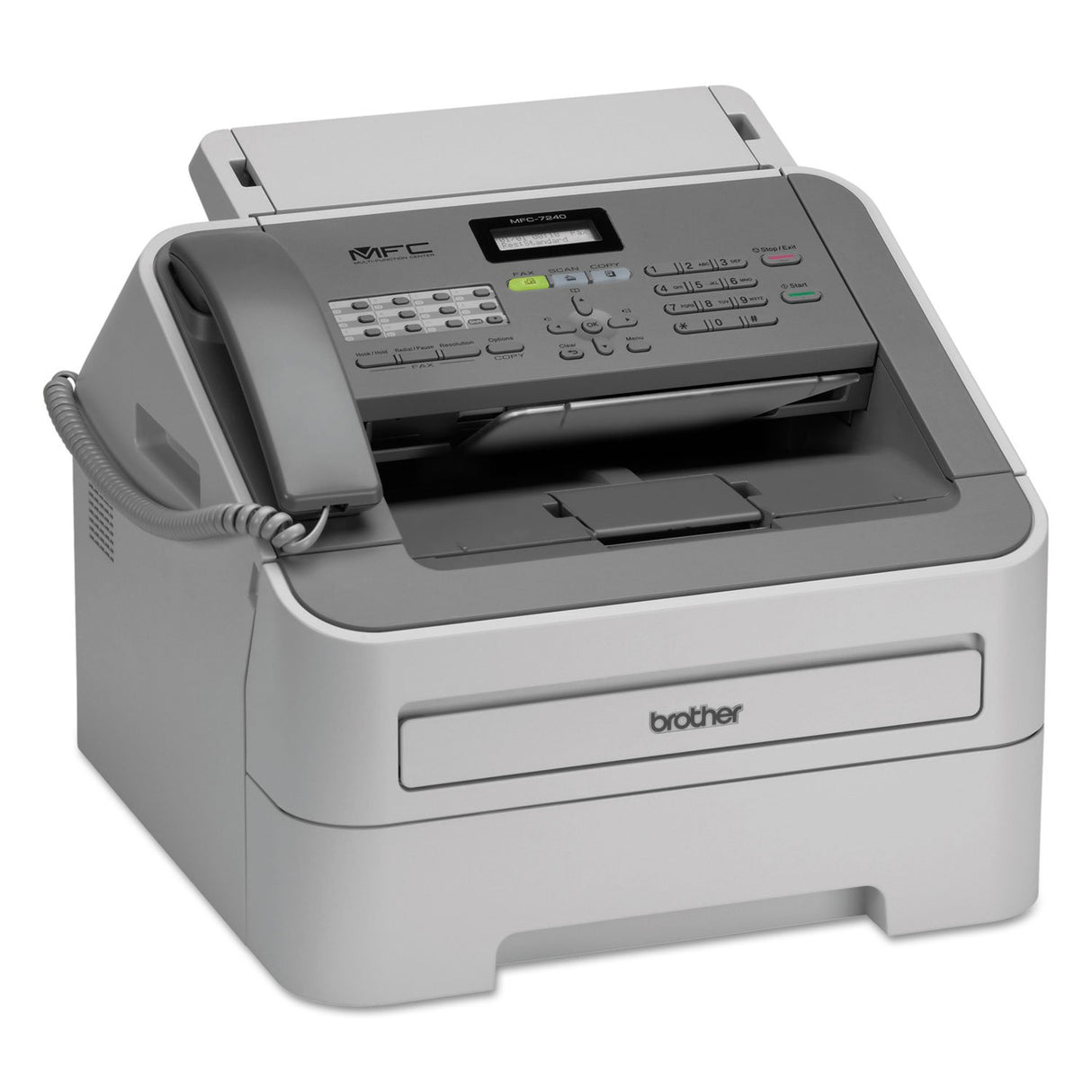 Brother Printer MFC7240 Monochrome Printer with Scanner, Copier and Fax,Grey, 12.2" x 14.7" x 14.6" Brother