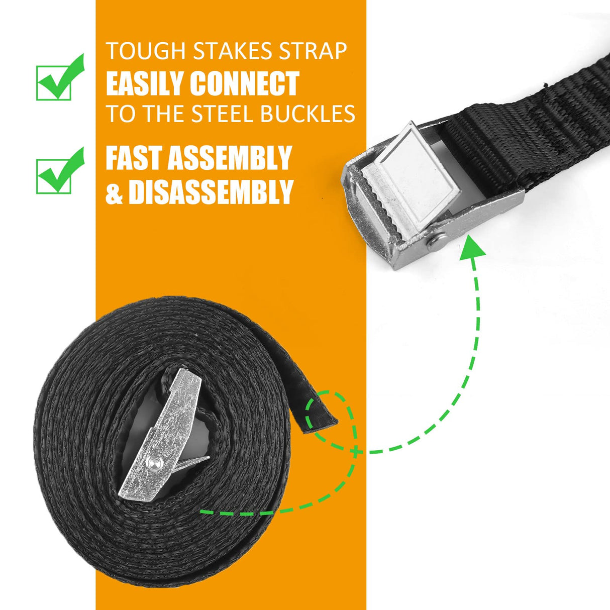 Heavy Duty Trampoline Stakes Anchors High Wind,Galvanized Steel Trampoline Anchors Kit for 15ft,14ft,12ft,10ftTrampoline,15.8inch Ground Anchors Trampoline Accessories UROVIBOSCR