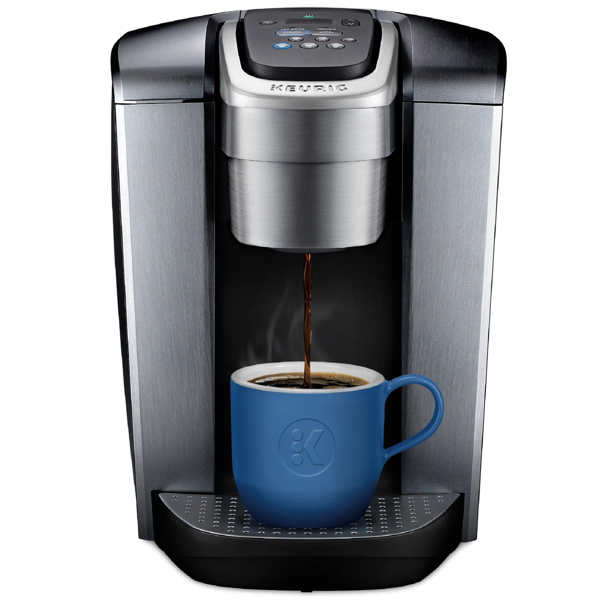 Keurig K-Elite Single Serve K-Cup Pod Coffee Maker, with Strength and Temperature Control, Iced Coffee Capability, 8 to 12oz Brew Size, Programmable, Brushed Silver Keurig