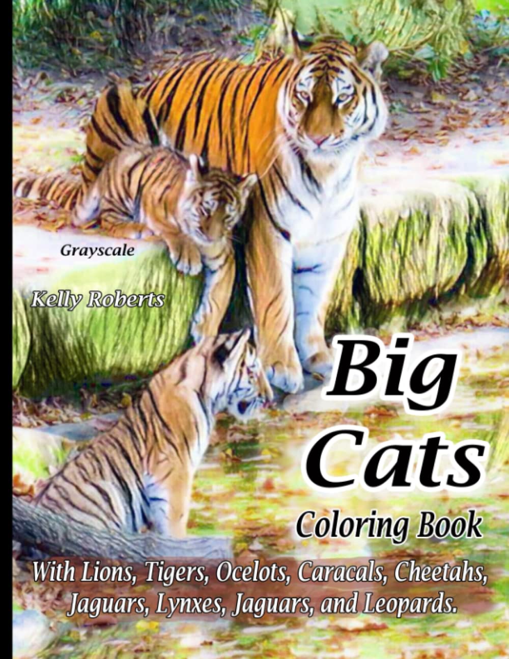 Big Cats Coloring Book: With Lions, Tigers, Ocelots, Caracals, Cheetahs, Cougars, Lynxes, Jaguars, and Leopards. (Animals That We Love) WoodArtSupply