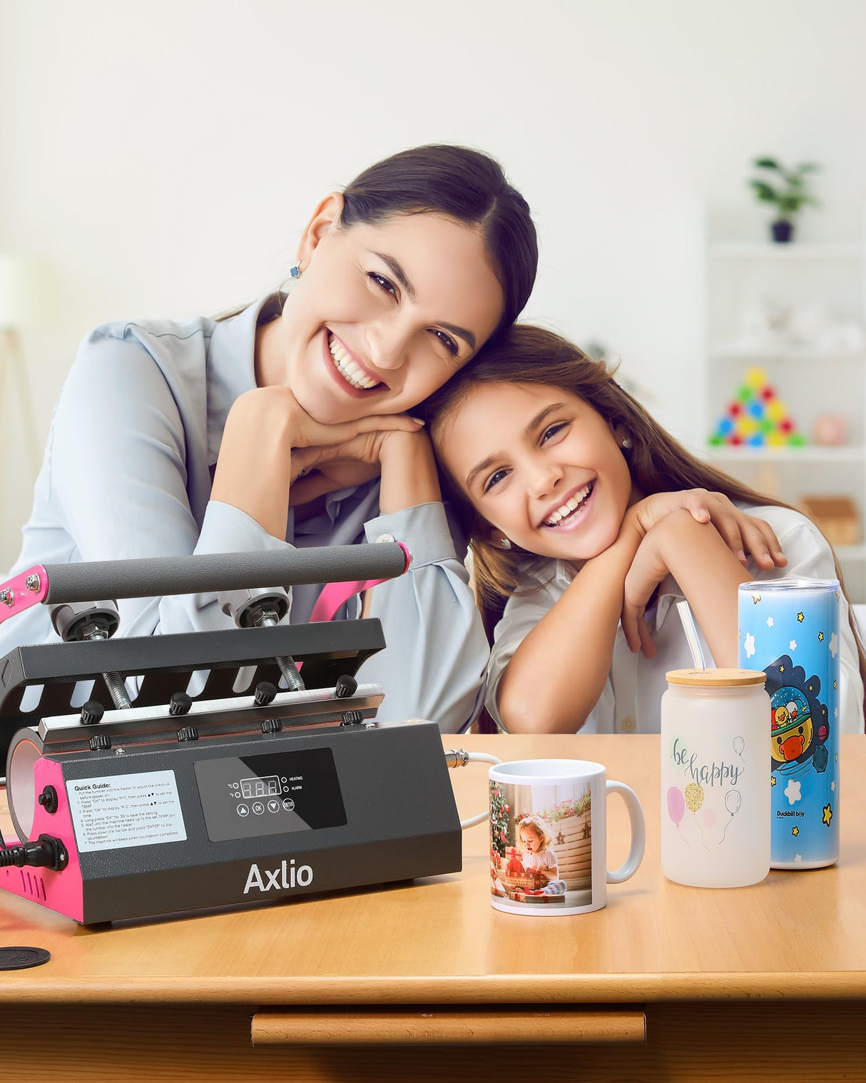 Tumbler Heat Press Machine for 20oz 30oz 16oz Sublimation Blank Skinny Tumbler - Heat Press for Sublimation Mug Projects for 11-16oz Coffee Mug Cup-Gray Axlio