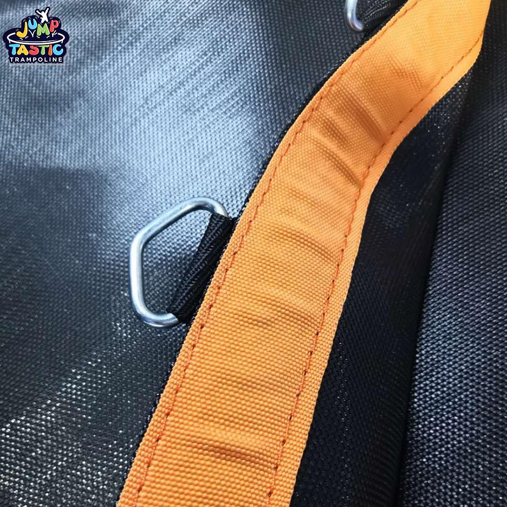 Jump Tastic Trampoline Trampoline Mat, Fits 12 ft Frame, with 72 V-Rings Fits 5.5 inch, Trampoline Replacement Mat (Mat Dia:127in), Reinforce, UV-Resistant, with Spring Hook and Gloves Jump Tastic Trampoline