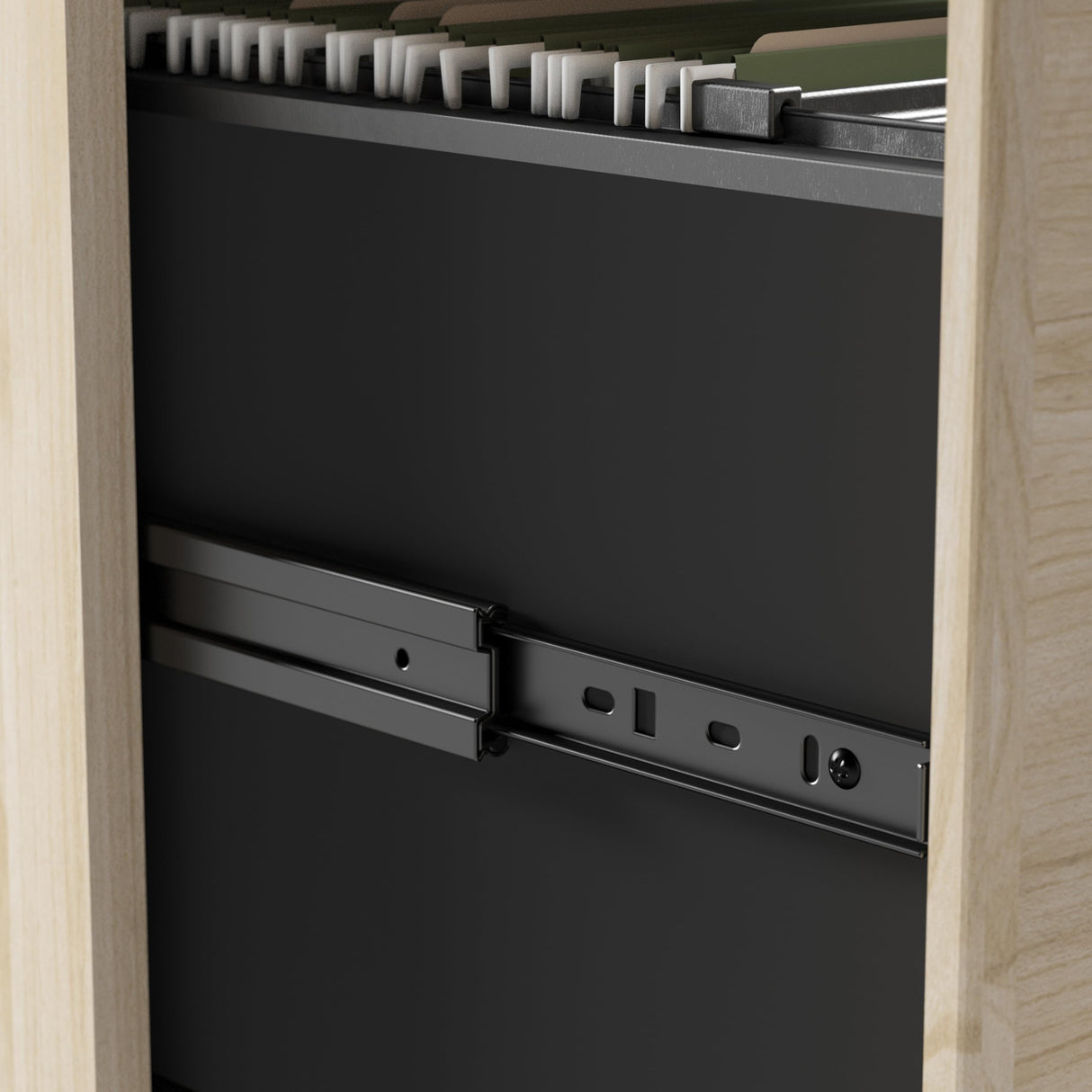 Bush Business Furniture Studio C 3 Drawer Mobile File Cabinet-Assembled, Rolling Document Storage for Home or Professional Office, 16W, Natural Elm Bush Business Furniture