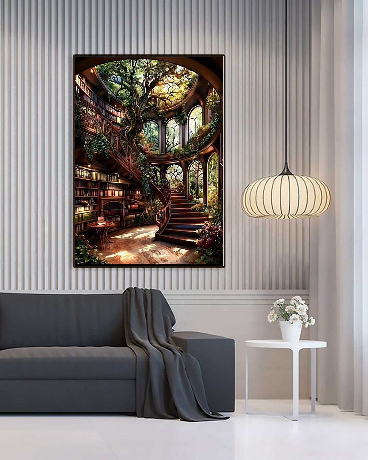 Luckyrichrui Book Diamond Art Kits for Adults, 5D Diamond Painting Kit for Beginner, DIY Full Drill Landscape Diamond Art, Home Wall Decor 11.8x15.8 Inch Luckyrichrui