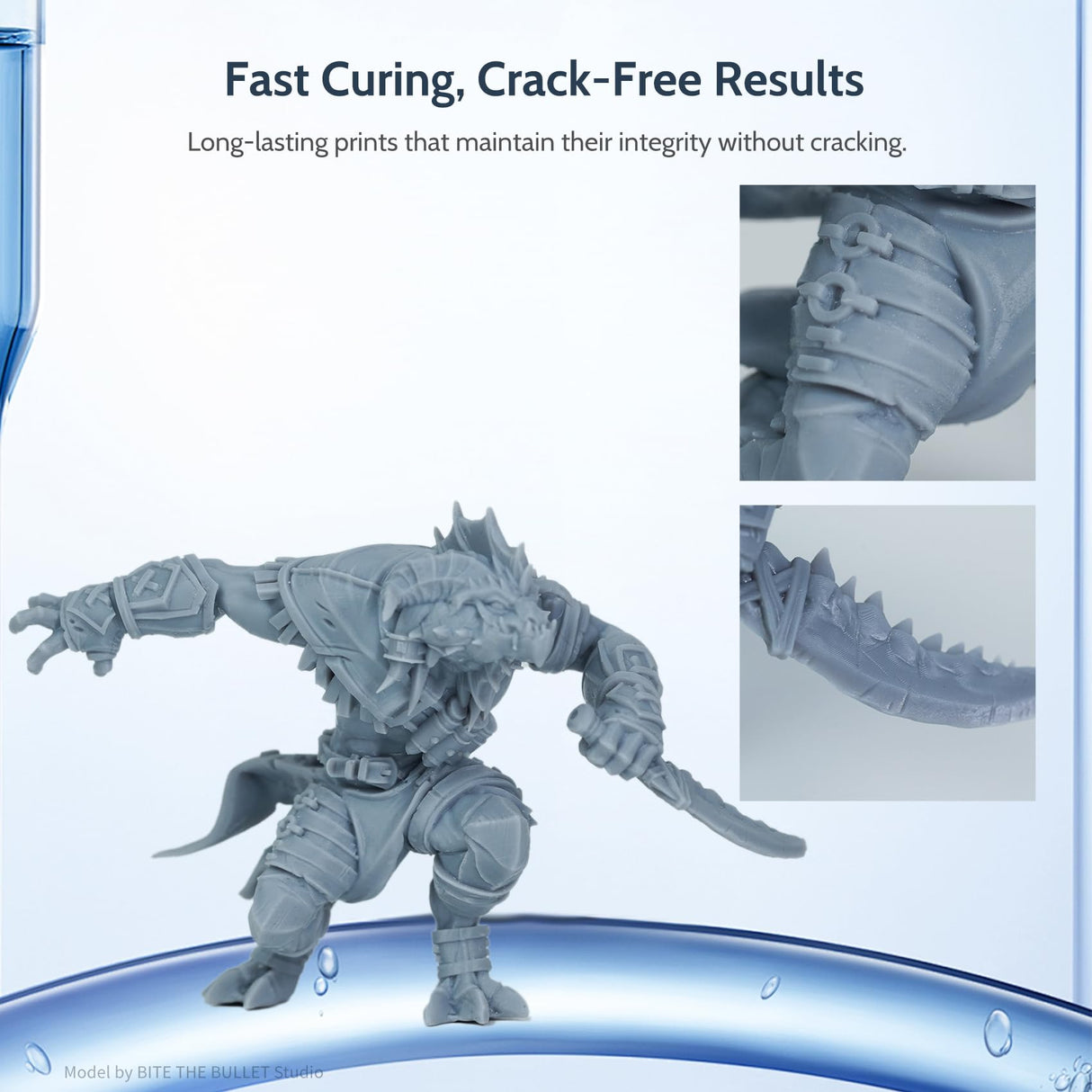 FUNCECOL Water Washable 3D Printer Resin, Easy to Use & Clean, High Precision 3D Printing Resin, 405nm UV-Curing Photopolymer Liquid for MSLA/DLP/LCD 3D Printers, 1000g White FUNCRECOL