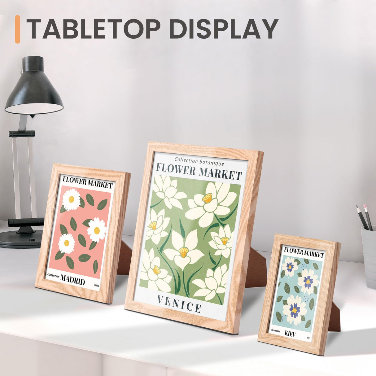 upsimples 10 Pack Picture Frames Collage Wall Decor for Mounting or Tabletop Display, Photo Gallery Frame Set for Family, Multi Sizes Including 8x10, 5x7, 4x6, Natural upsimples