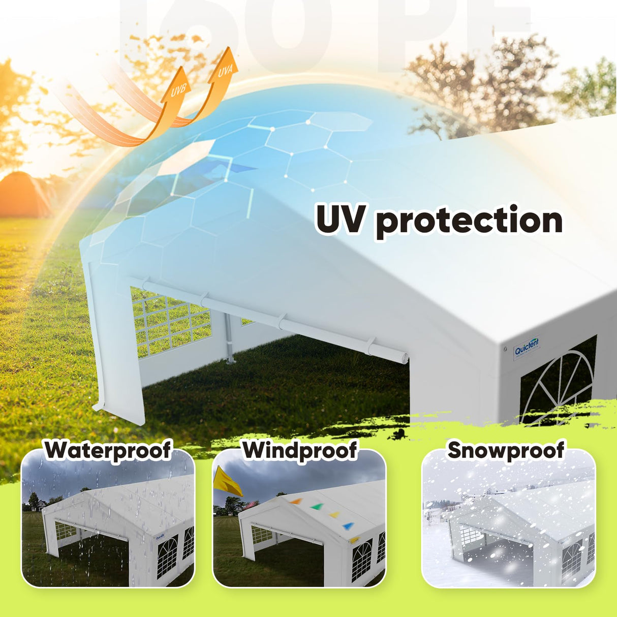 Quictent 20x40 Party Tent Heavy Duty Outdoor Canopy Tent Carport Wedding Event Shelter BBQ Wedding Tents for Parties with Storage Bags(Church) Quictent