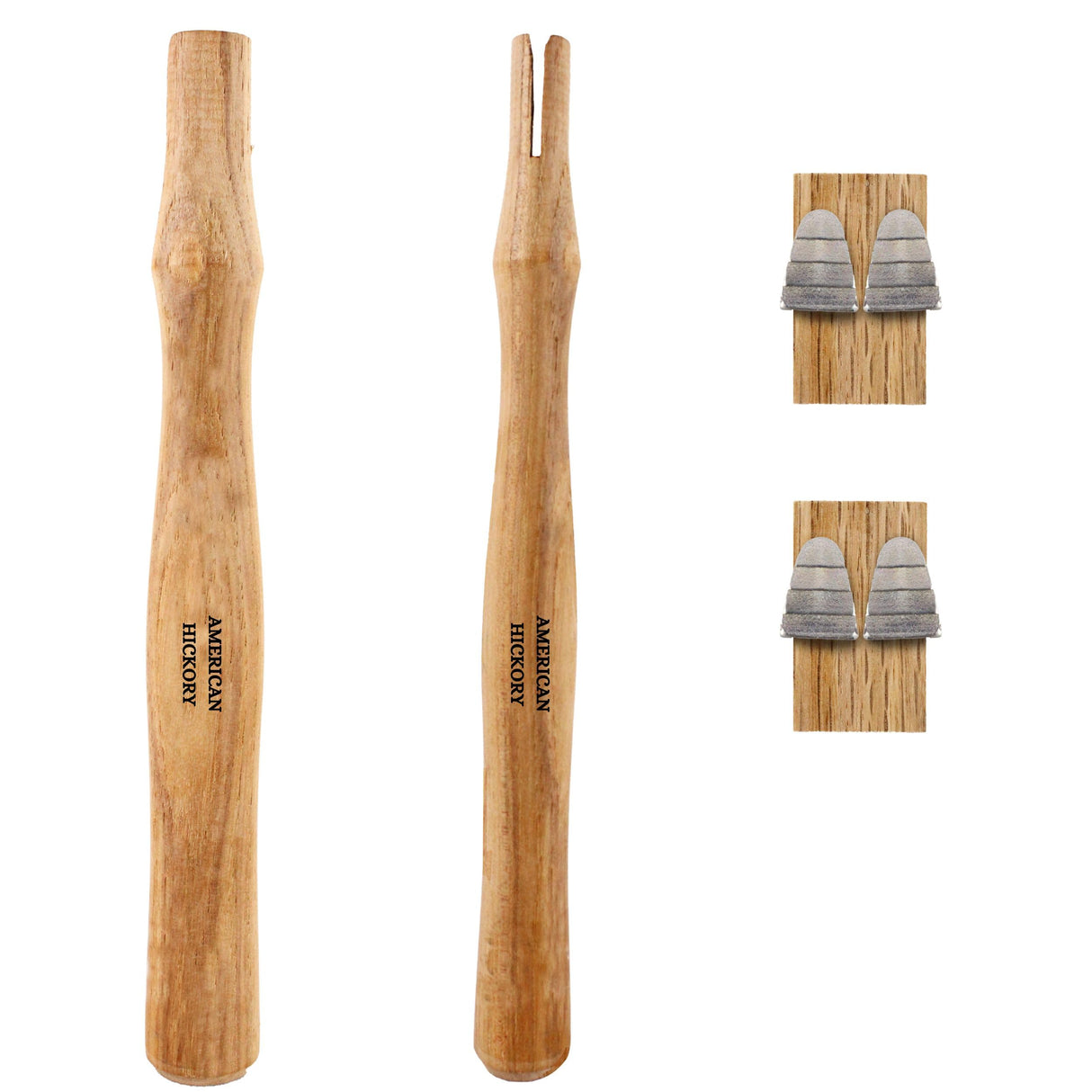 2 pack Wood Sledge hammer handle replacement for 2, 3 and 4 lb Complete Set with Wooden and Steel Wedges - Wood replacement ball pien hammer handle - Wood tool handle - Wooden handle hammers in bulk Cuitáxi