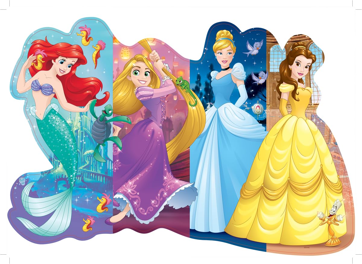 Ravensburger Disney Princess Pretty Princesses Shaped Floor Puzzle | 24-Piece Jigsaw | Unique Pieces | Kid-Friendly | Model Number: 05453 Ravensburger