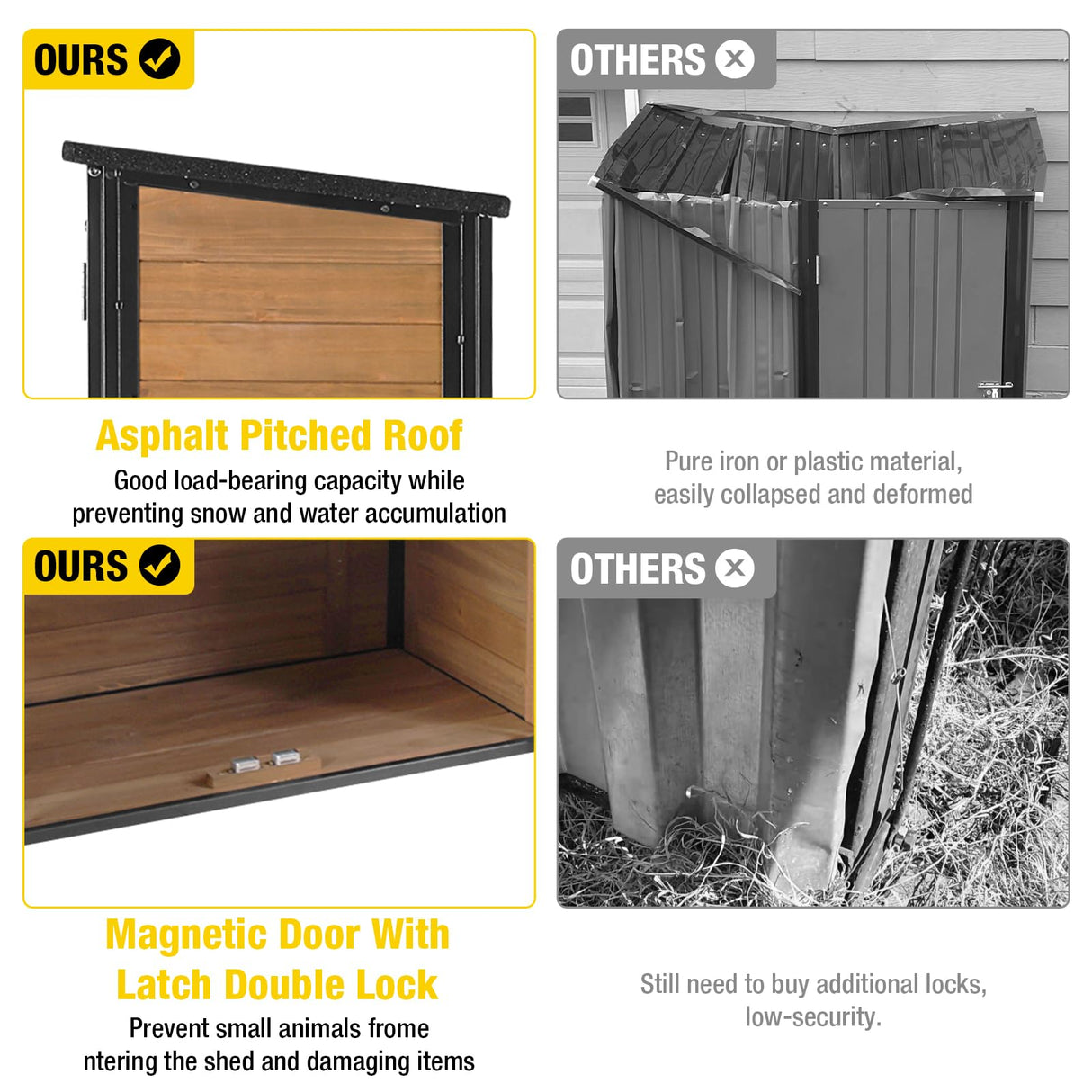 Aivituvin Outdoor Storage Shed with Floor - Strong Metal Frame, Adjustable Shelves, Ventilated Blinds - Ideal for Garden Tools & Outdoor Storage Cabinets Waterproof - Best in Sheds & Outdoor Storage Aivituvin