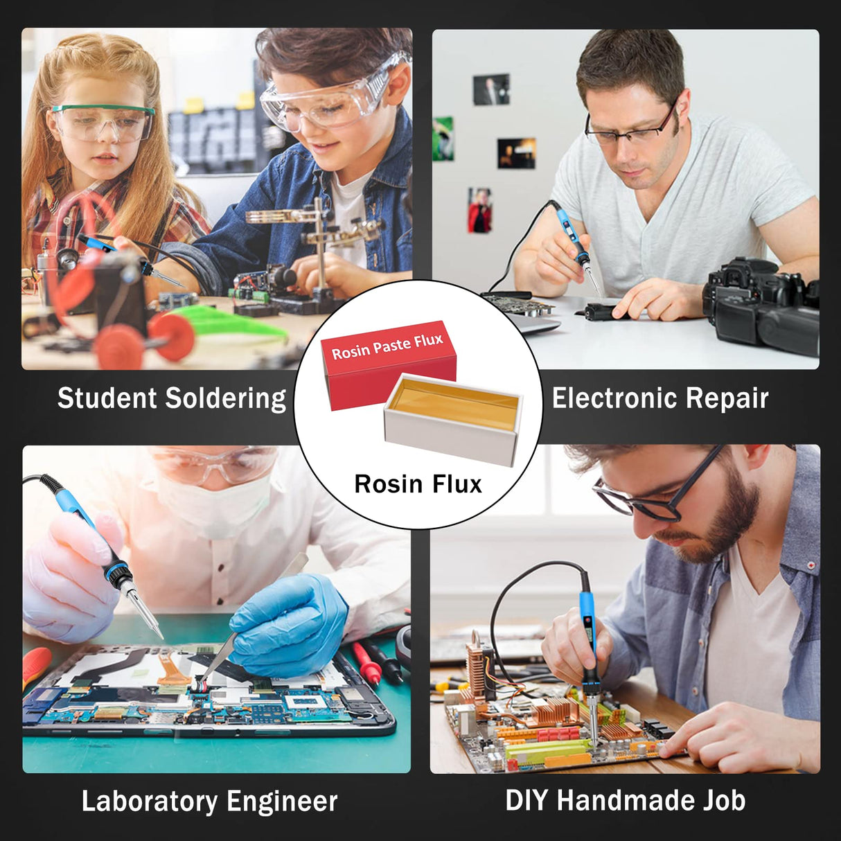 Soldering Iron Kit, 80W 110V Fast Heat up in 10s LCD Digital Adjustable Temperature Soldering Gun Thermostatic Soldering Kit for Electronic Liouhoum