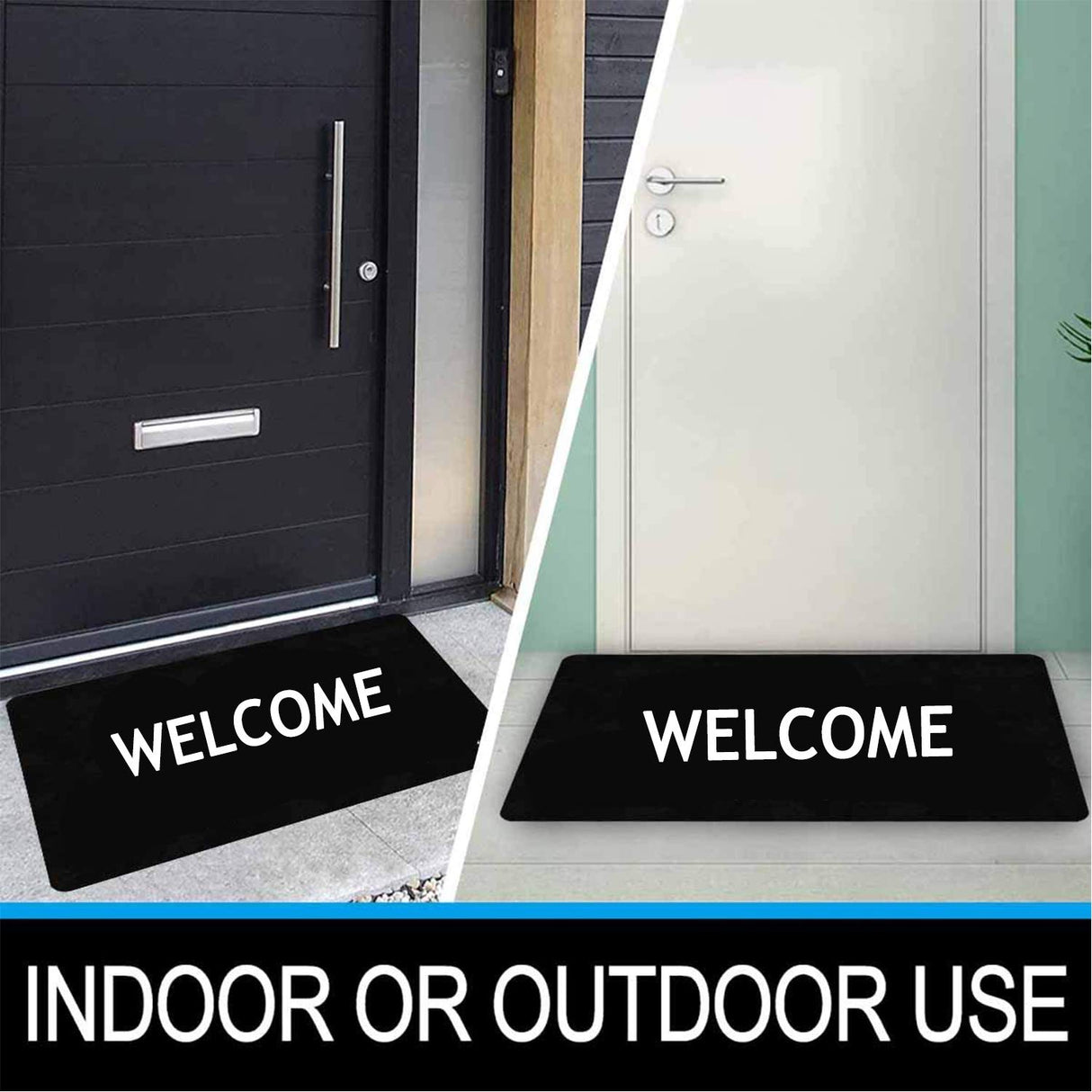 ZMvise Sublimation Blanks Door Mats 30 x 18 Inch Heat Transfer Welcome Rubber Mat Non Slip for Home Bedroom Bathroom Decoration Set of 2 ZMvise