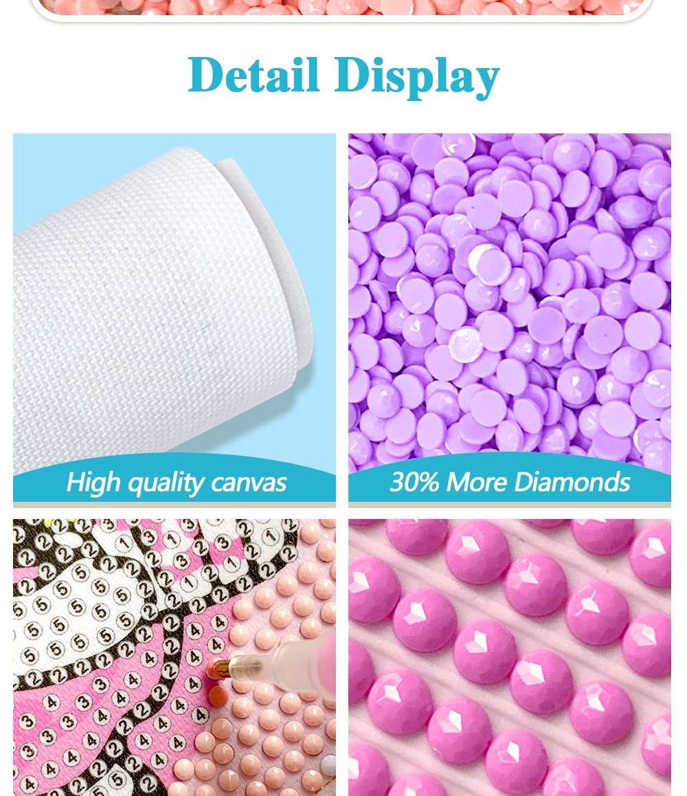 Zhenqing Whimsical Dwarf with Cane Diamond Painting Kit 7.87x7.87 Inch Full Drill, Fantasy DIY Craft for Adults & Teens, Enchanted Home Wall Decor Gift (20x20cm) - Complete Tools Included Zhenqing