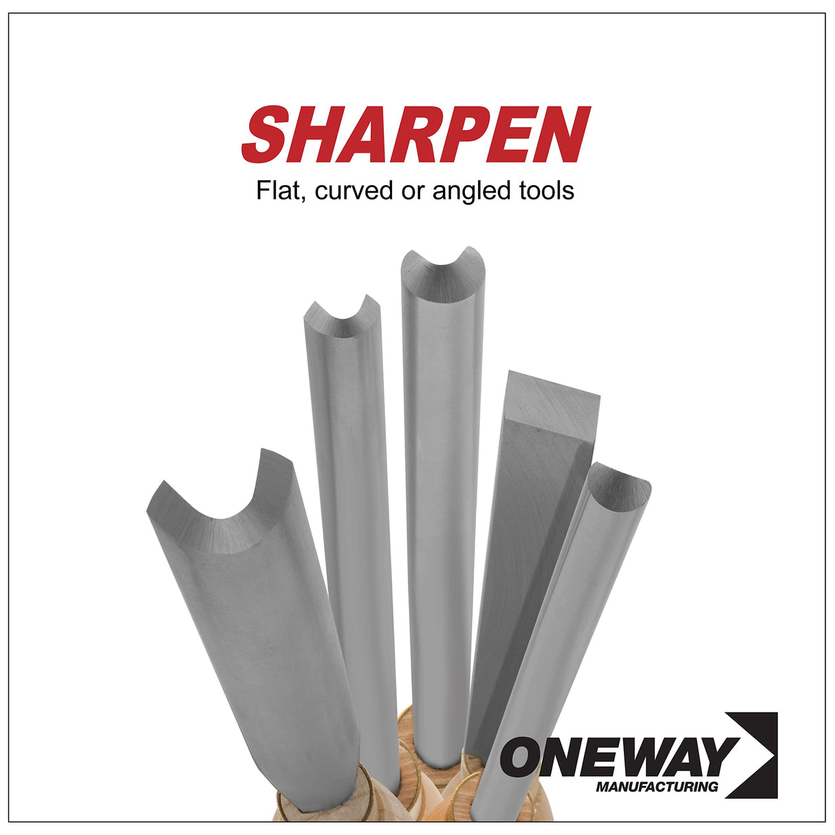 Oneway Wolverine Grinding Jig with Quad Setup Jig for Sharpening Workshop Tools • Woodturning Gouges • Chisels • Scrapers • Skews and Wood Carving Tools Oneway