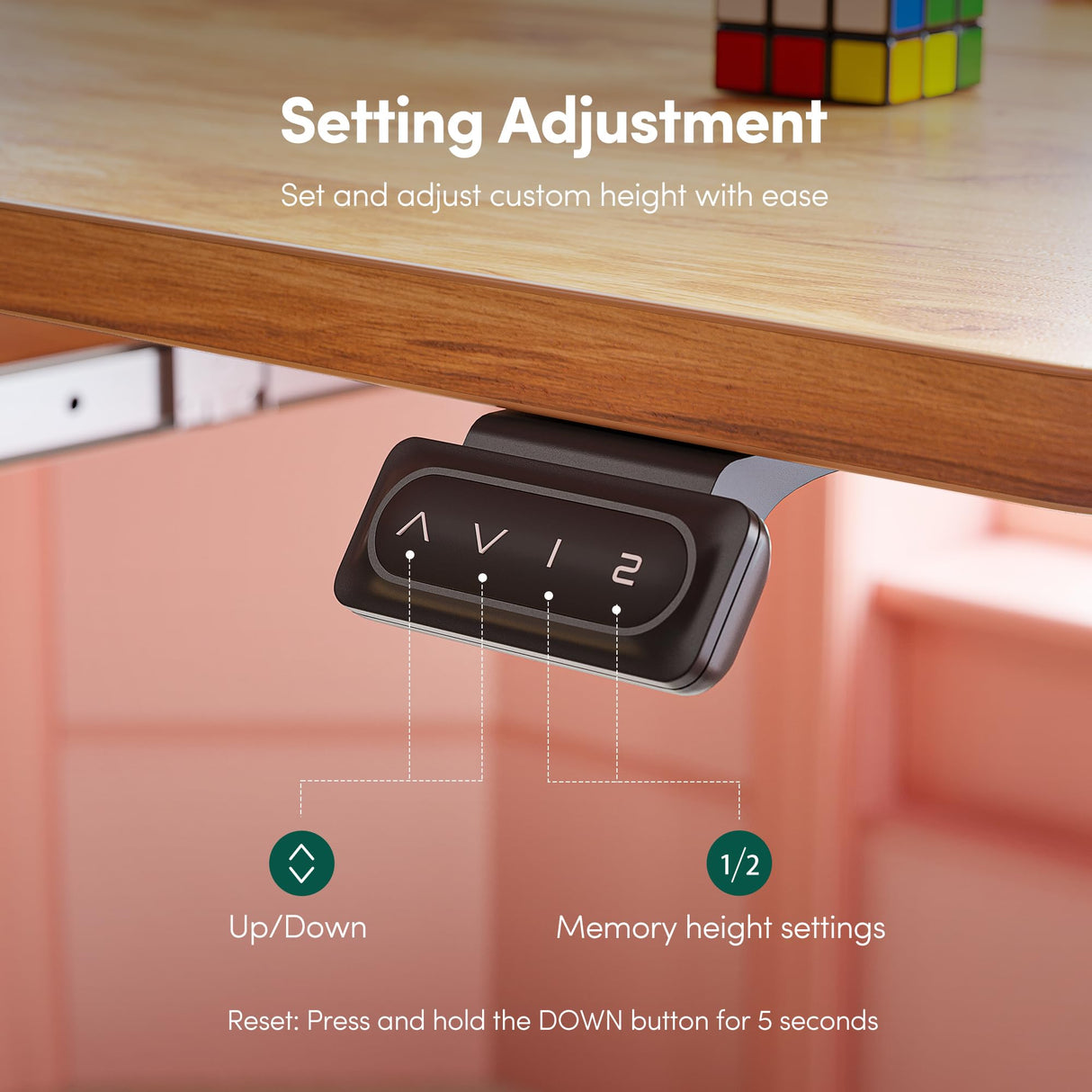 FEZIBO Standing Desk with Keyboard Tray, 60 × 24 Inches Electric Height Adjustable Desk, Sit Stand Up Desk, Computer Office Desk, Light Rustic FEZIBO