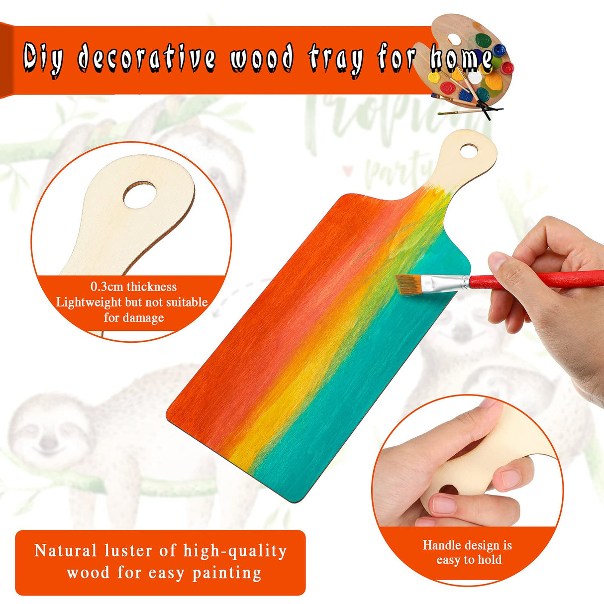 Marsui 12 Pieces Mini Wooden Cutting Board Christmas DIY Chopping Board with Handle Thanksgiving Craft Paddle Board for Home Kitchen Cooking Vegetables Decor(11.8 x 4.3 Inch) Marsui