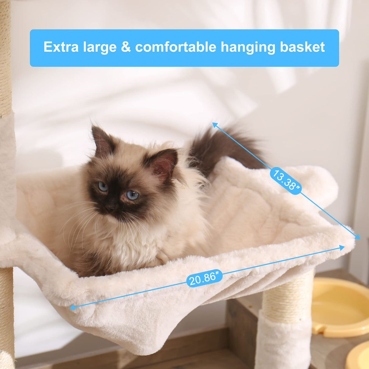 Hey-brother Cat Tree with XL Litter Box Enclosure, All-in-one Cat Tower for Indoor Cats with Large Hammock, Bed, Food Station, Scratching Posts, Modern Style Pet Furniture, Rustic Gray MPJ101SG Hey-brother