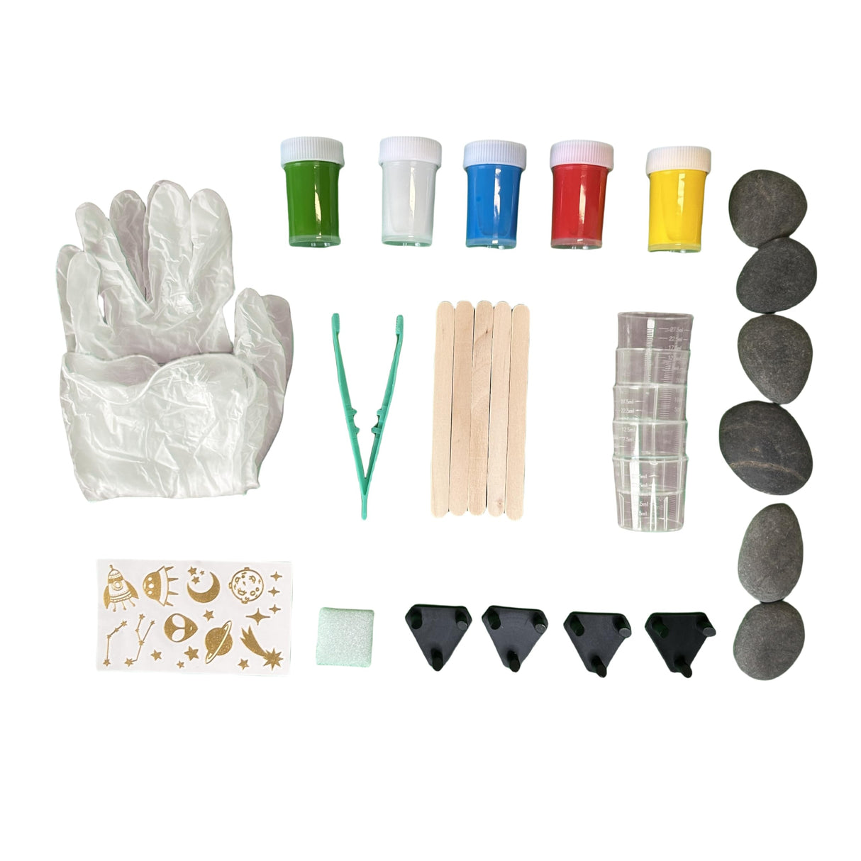 Channie's Drippin’ Rocks Paint Pouring Kit for Kids – DIY Set with Transfer Stickers, Gloves, Tools & Instructions – Fun Marbling Art Craft for Boys & Girls Ages 6+ Channie's