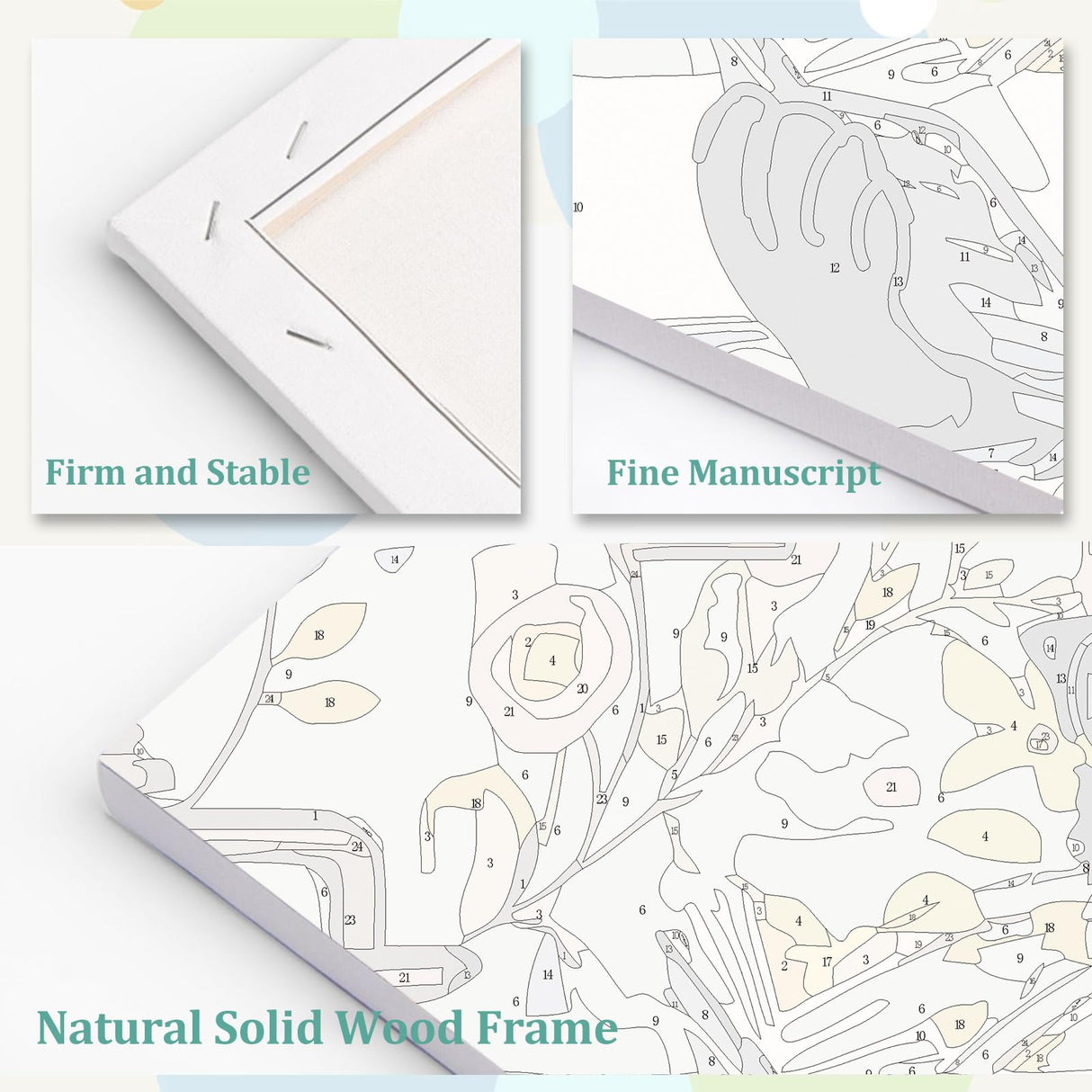 xcemhil Framed Paint by Numbers Kit for Kids and Adults, Dog Paint by Numbers for Adults, Cute Dog Kids Paint by Number Kits for Gifts and Home Decor 10x10in xcemhil