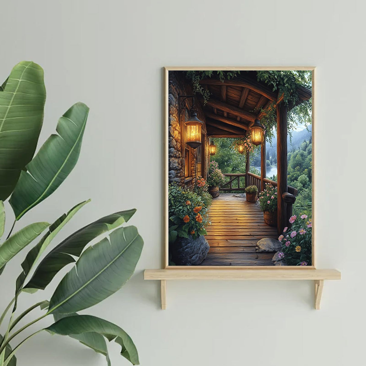 Diamond Art Kits for Adults Beginner- Garden DIY Modern Diamond Painting Kits 5D Diamond Dots Gem Art Crafts with Tools Round Full Drill Funny Crafts for Home Wall Decor&Gift 12x16inch Fairyland JinWenn
