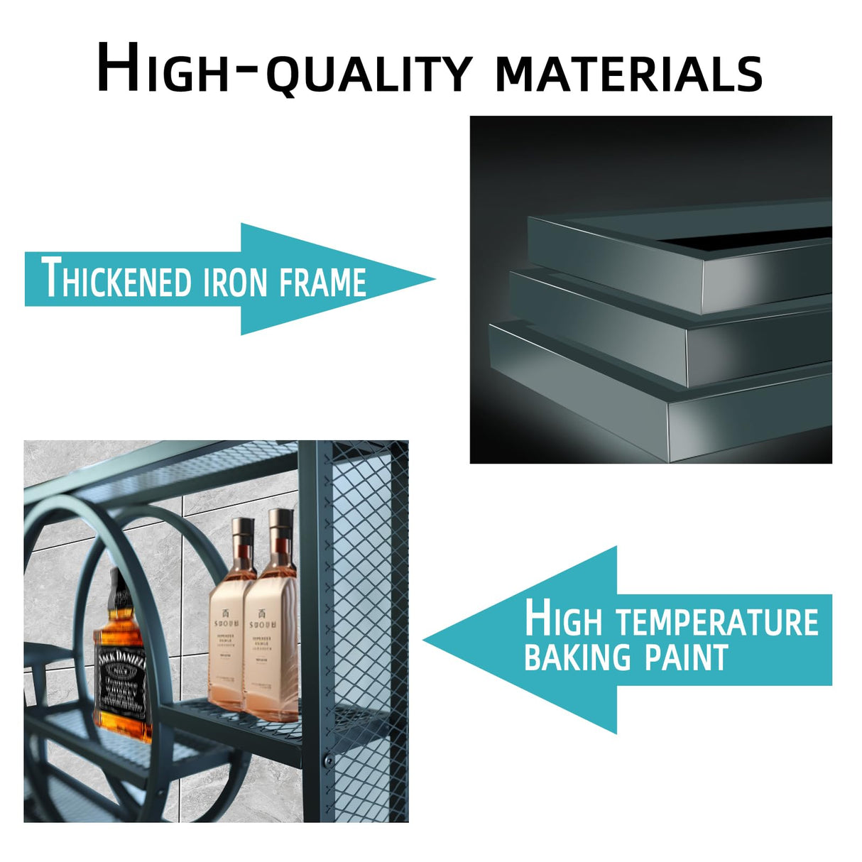 Wall Mounted Wine Rack, Hanging Metal Round Wine Rack Cabinet, Multifunctional Storage Rack, Vintage Style Wine Bottle Shelf, with Wine Glass Holder, for Home Restaurant Bars (140cm/55.1in) Hrwug