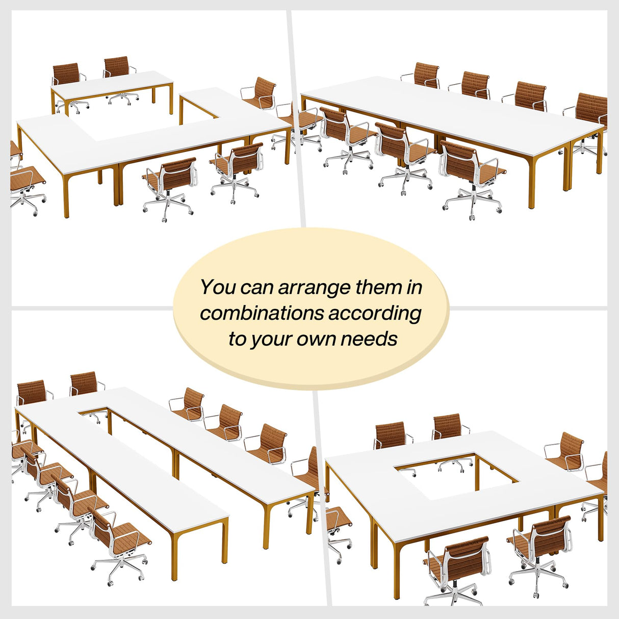 Tribesigns 6.5FT Conference Table, 78.7 Inche Rectangle Meeting Seminar Table, Large Business Tables for 6-8 People (Only Table) Tribesigns