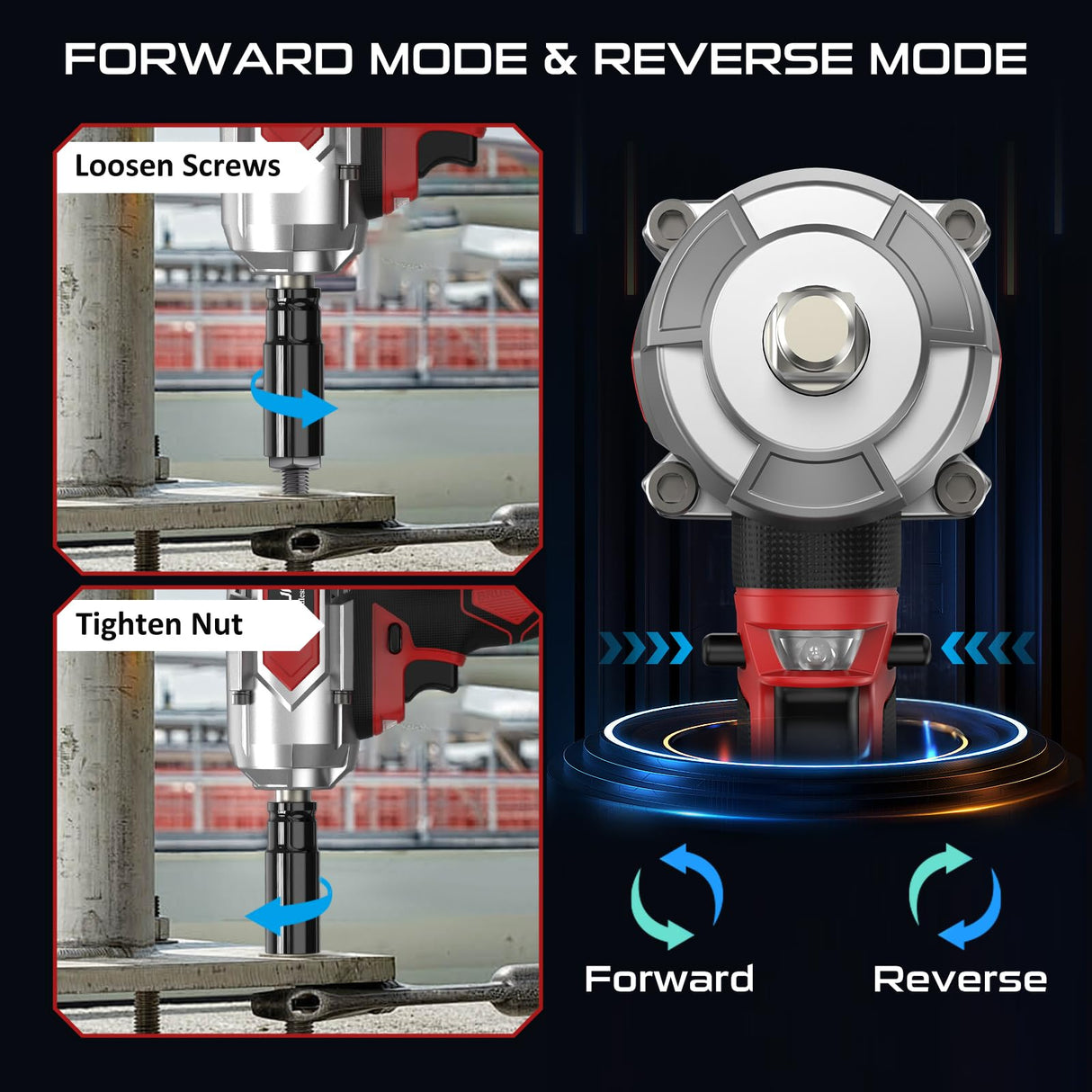 SundpeyPRO Cordless Impact Wrench 960Ft-lbs - 1300N·m High Torque Impact Wrench - 21V 2600RPM Brushless Power Impact Gun with 2 × 4.0Ah Battery 6 Sockets & Charger & Carry Case for Car Tire Truck DIY SundpeyPRO