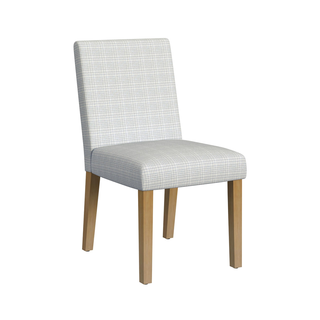 HomePop Home Decor |Classic Upholstered Parsons Dining Chairs |Decorative Home Furniture, Cream Mini Grid Pattern (Single Pack) HomePop