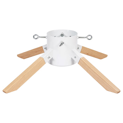 Blissun Christmas Tree Stand for Real Trees, Christmas Tree Holder for Live Tree, Xmas Tree Stand Base, Fits up to 8.5FT Real Trees, White