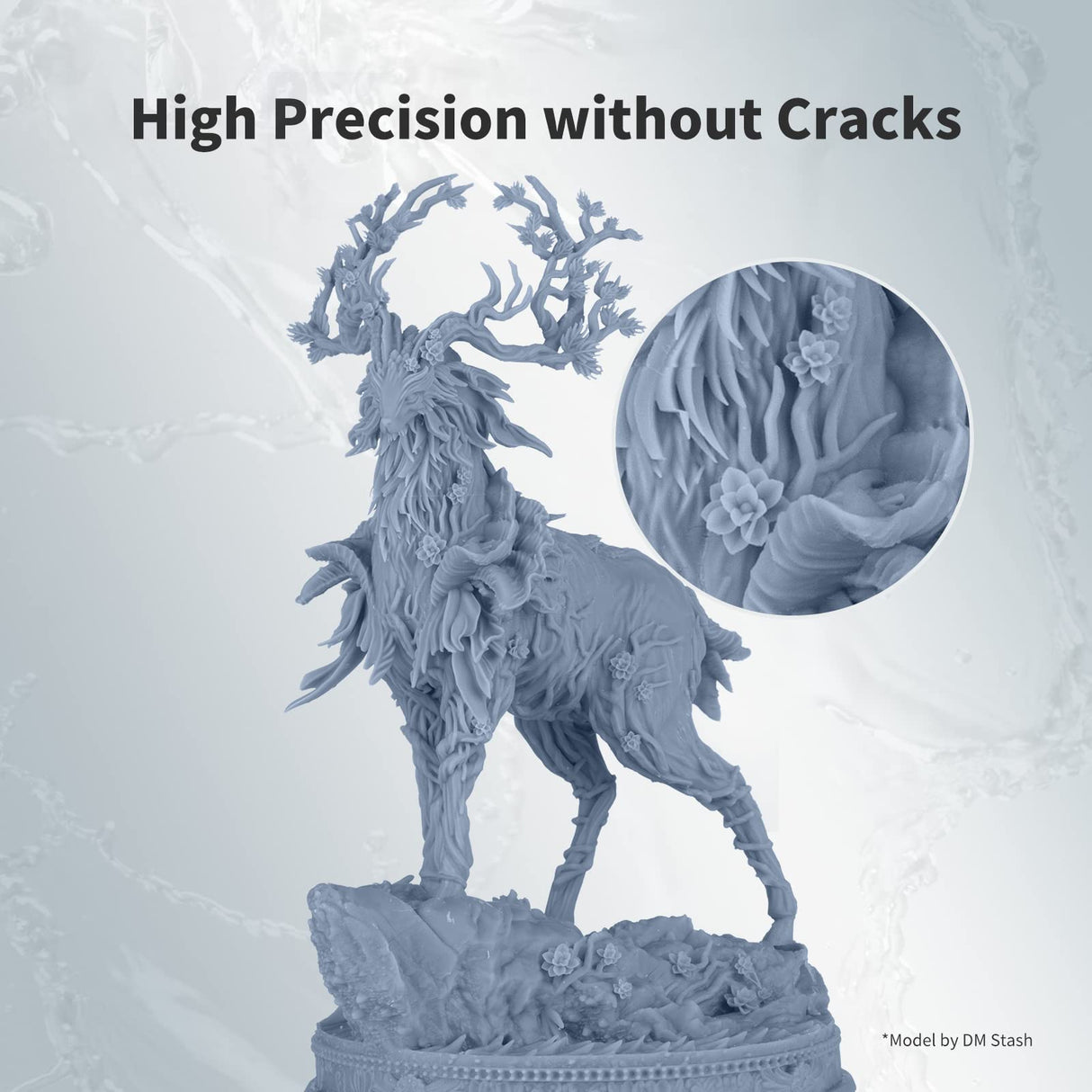 ANYCUBIC Water Washable Resin, 3D Printer Resin with Low Viscosity and Fast Printing, 405nm High Precision UV-Curing 3D Resin, Photopolymer Resin for 8K Capable LCD DLP 3D Printing (Grey, 1kg) ANYCUBIC