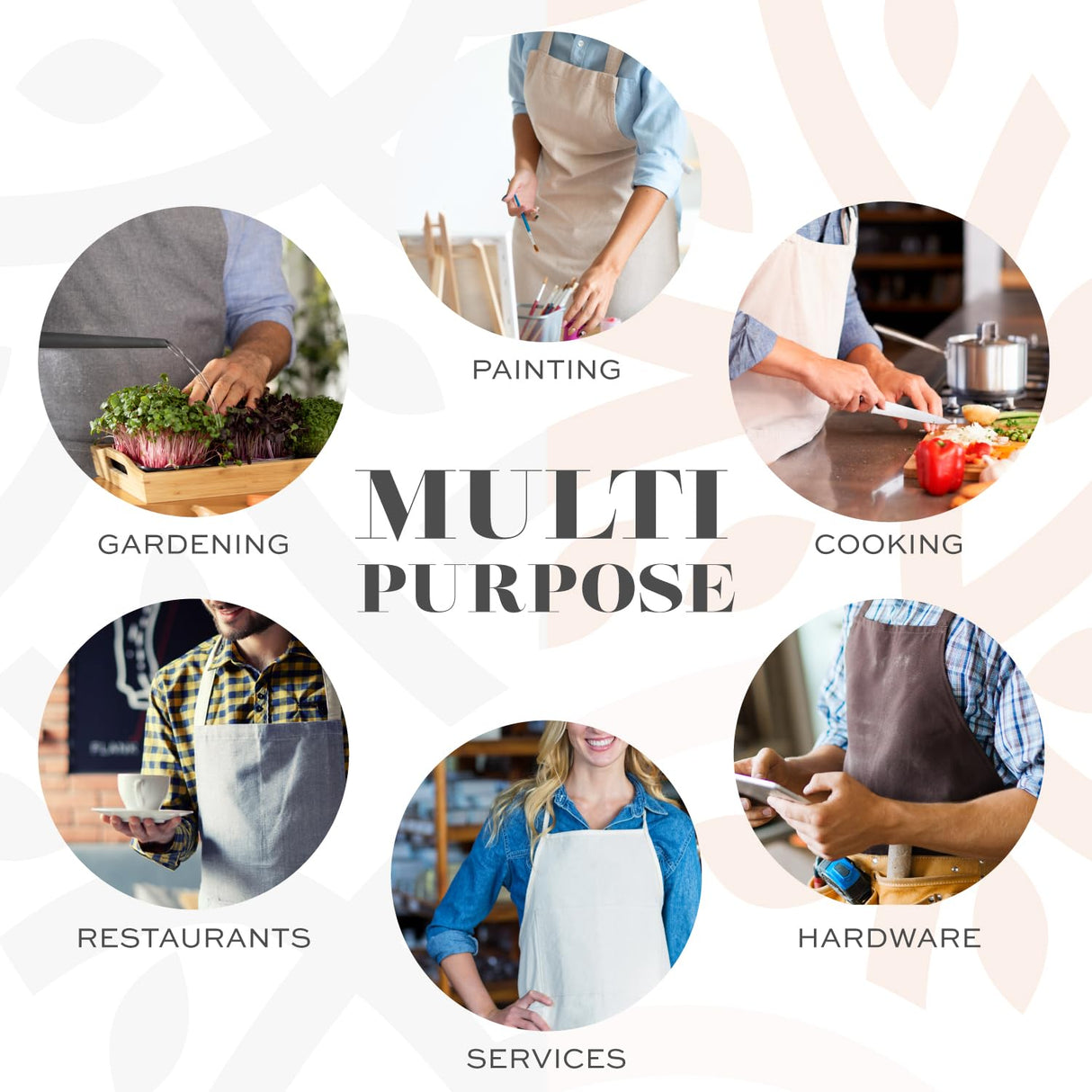 White Classic White Aprons for Adults - Commercial Chef Apron, Kitchen Aprons for Men and Women without Pockets, Sublimation Aprons, Plain Bib Artist Aprons Set - 2 Pack White Classic