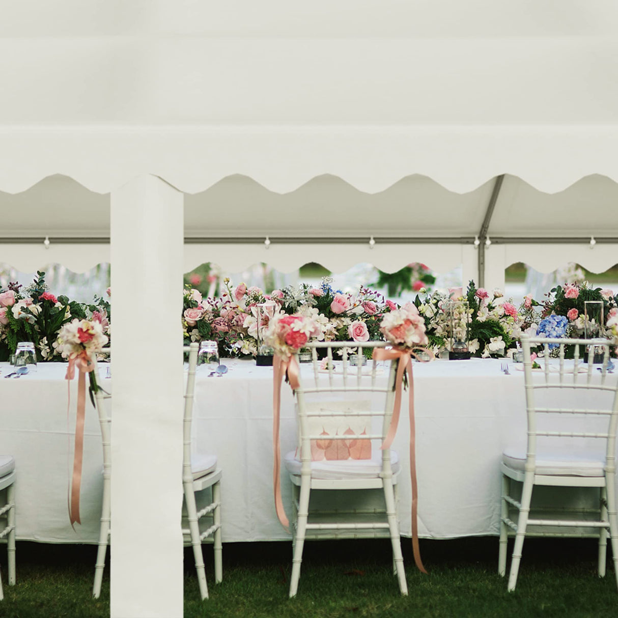 PHI VILLA 40'x20' Outdoor Heavy Duty Party Tent Large Commercial Canopy Wedding Event Shelter with Removable Sidewalls & 7 Storage Bags for Patio Outdoor Garden Events, White PHI VILLA