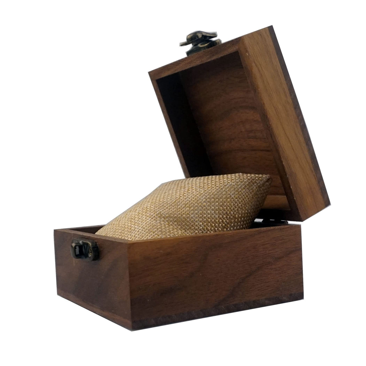 LONMAIX 2PCS/Pack Walnut Wood Box for Crafts, Jewelry Box and Watch Box Wooden Keepsake Box Gift (Walnut Box-2PCS/PACK) LONMAIX