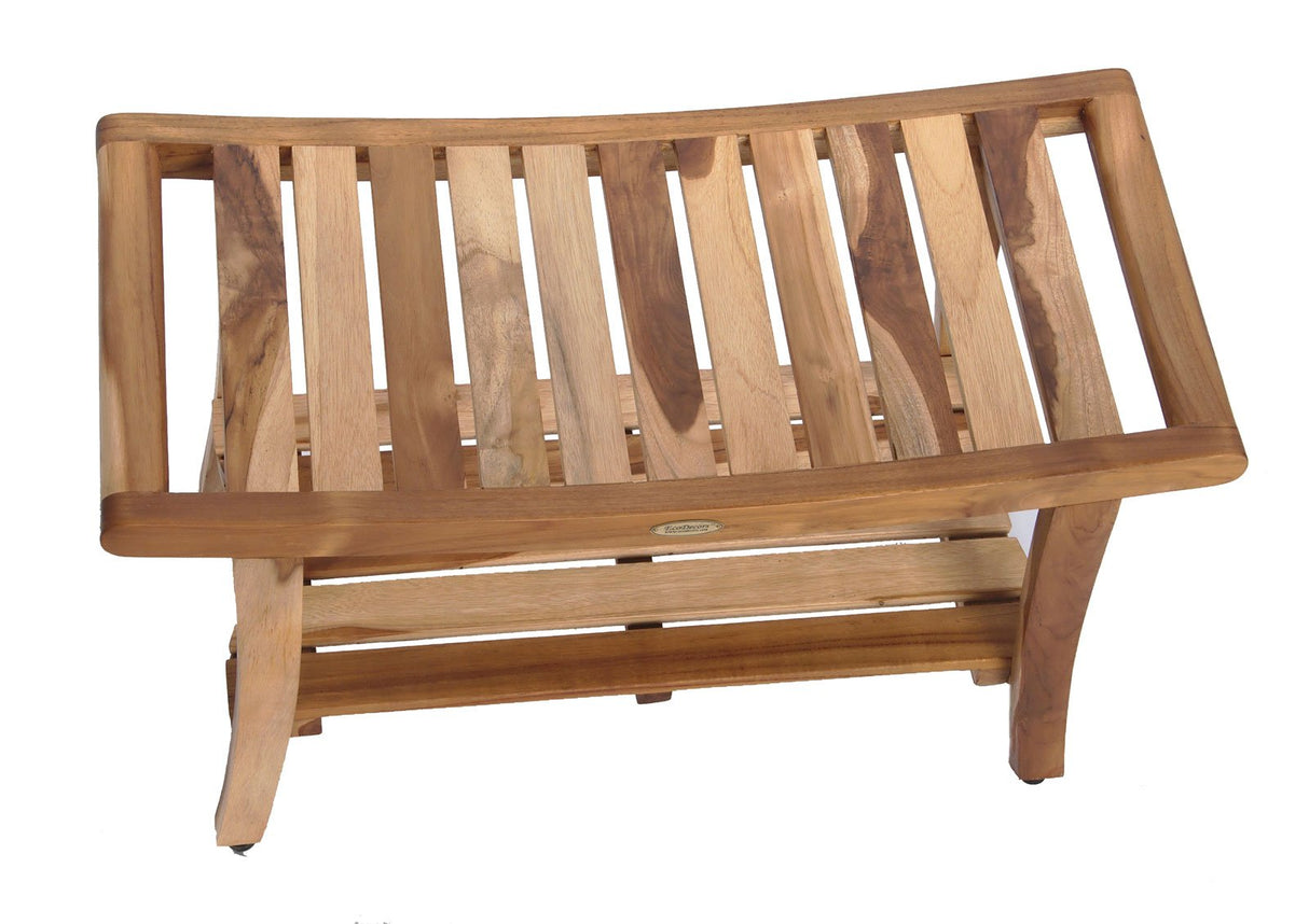 EcoDecors, 30", Harmony, Teak Shower Bench, Teak Shower Stool, Teak Bench for Shower, Teak Shower Seat, Teak Shower Bench for Inside Shower, Teak Shower Chair, Safety Arms, 30 inch EcoDecors