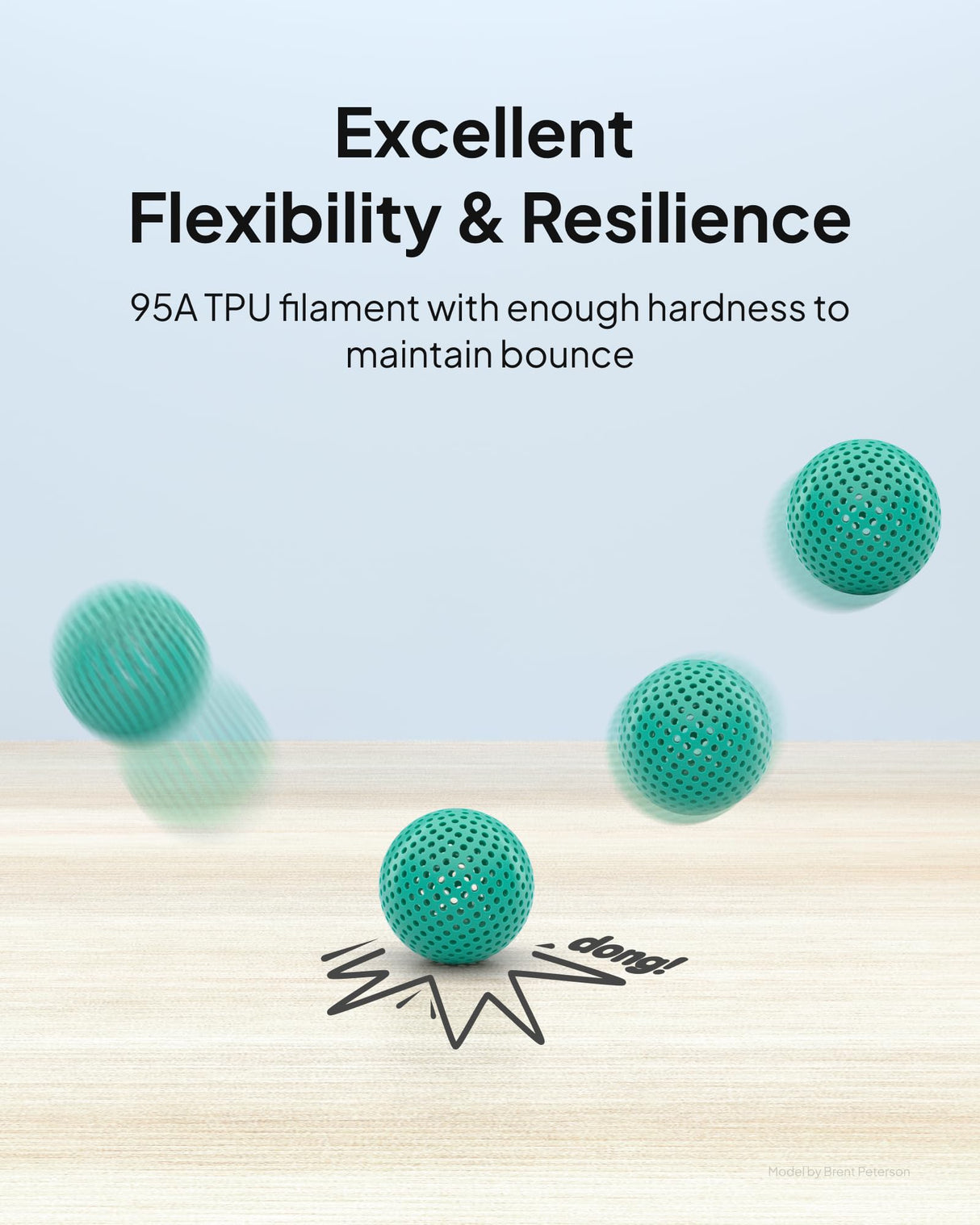 ELEGOO TPU Filament 1.75mm White 1KG, 95A Flexible Soft 3D Printing Filament Dimensional Accuracy +/- 0.02mm, 1KG Spool(2.2lbs) for Most FDM 3D Printers ELEGOO