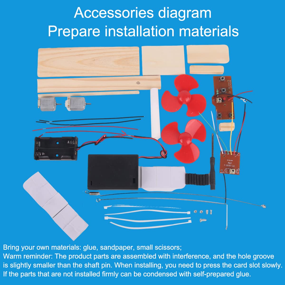 Wooden Electric Wind Powered Boat Model Kit, Science Experiment Kit for Youth Age, Wireless Remote Control Wind Boat Stem Project, Educational DIY STEM Set for Youth OULUN