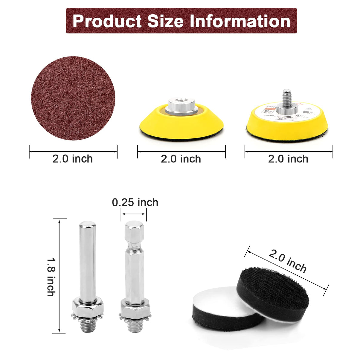 Windspeed 240+8 Pcs Sanding Discs Pad Kit, 2 Inch Die Grinder Sanding Disc Sander Attachment for Drill Sanding Attachment Rotary Sander Pads Include 60-3000 Grit Windspeed