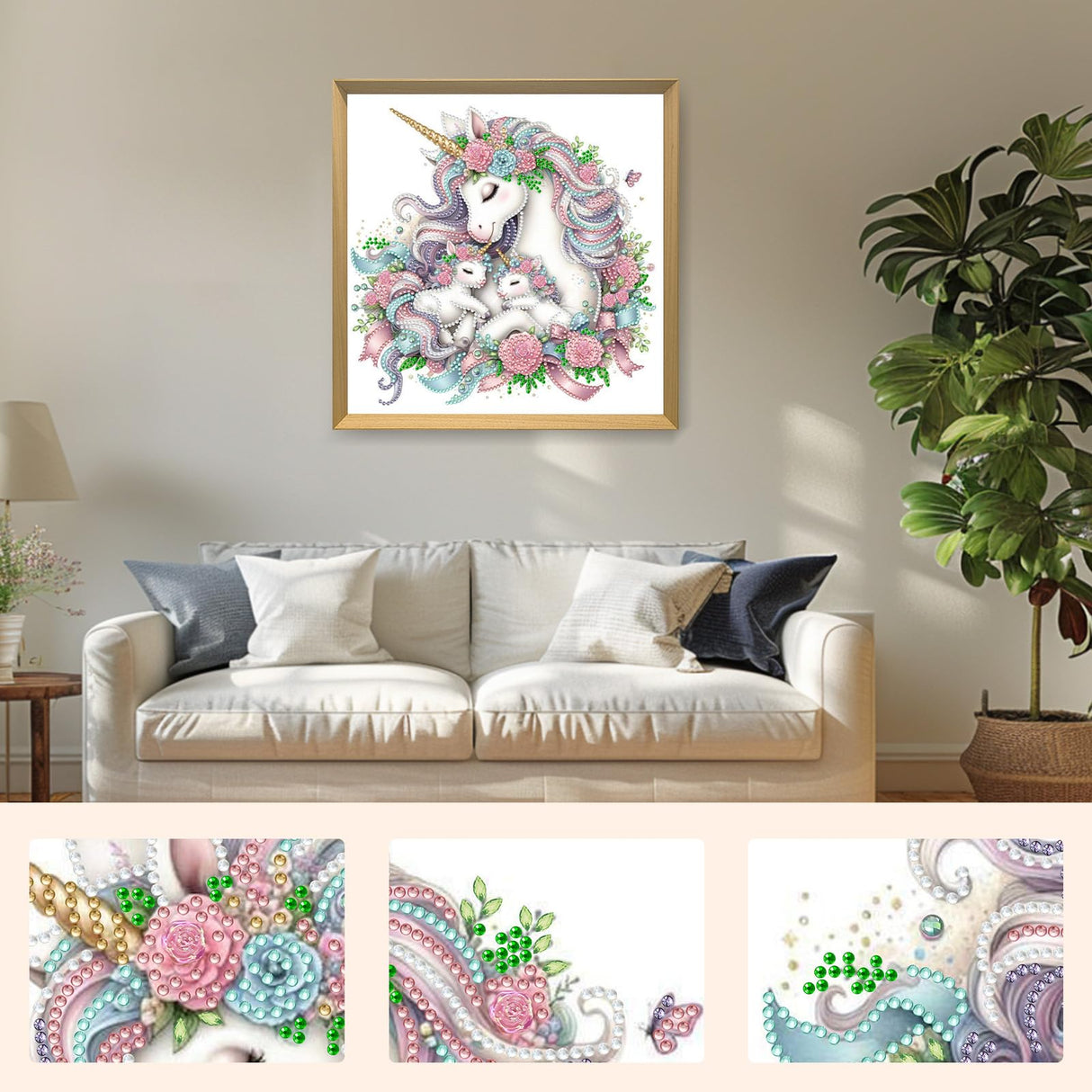 Bowetile Special Shape Diamond Art Painting Kits for Adults Beginners, Horse Diamond Art Painting Kits, 5D DIY Diamond Crystal Rhinestones Gem Art for Adults, Home Wall Decor 12ラ12 Inch Bowetile