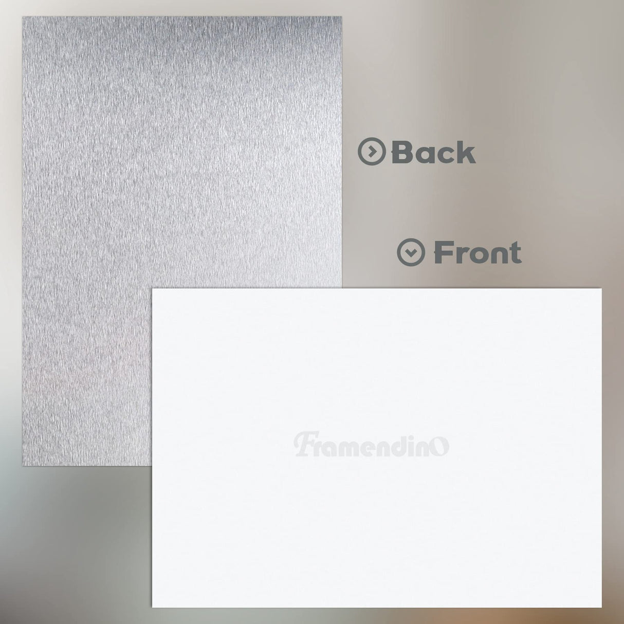 Framendino, 6 Pack Sublimation Aluminum Photo Sign Metal Blank Photo Board for Sublimation Picture Panel Wall Art Aluminum Plate (8x12 Inch) Framendino