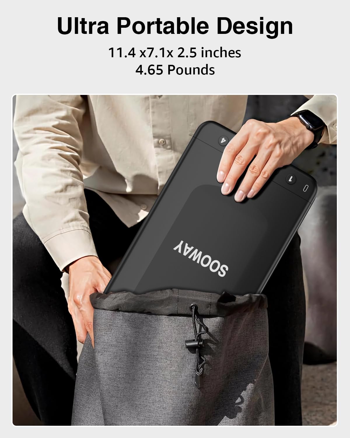 SOOWAY Car Gun Safe, Small Biometric Gun Safe for Handgun, Fingerprint Handgun Safe with 3 Ways Quick Access Pistol Safe for Travel, Nightstand Bedside SOOWAY