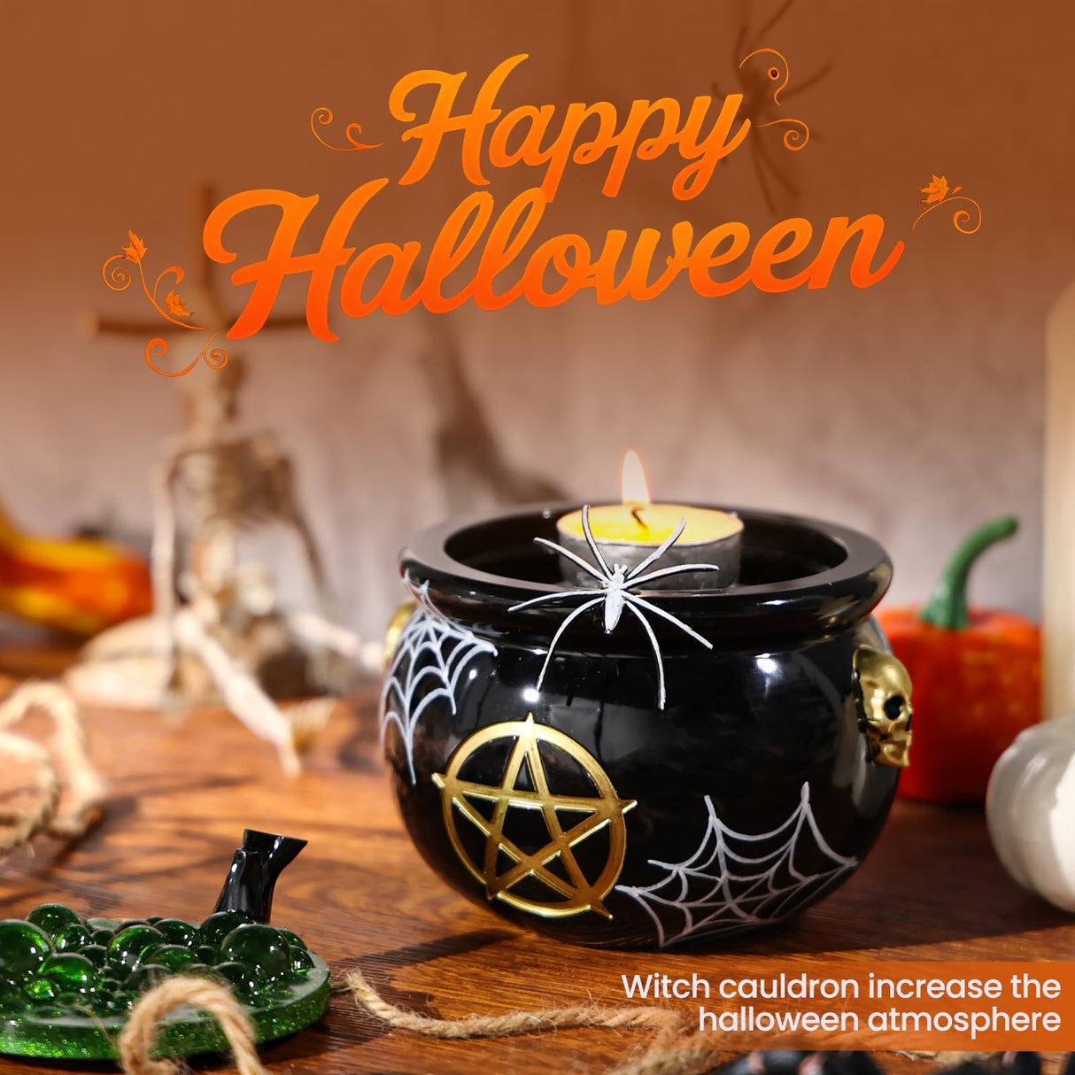 LET’S Resin Witch Cauldron Resin Mold, Halloween Resin Molds, 3D Jar Resin Molds Silicone 4.7'' Width, Large Jar Molds for Epoxy Resin Casting Craft, Storage Box,Candy Container,Candle Holder LET'S RESIN