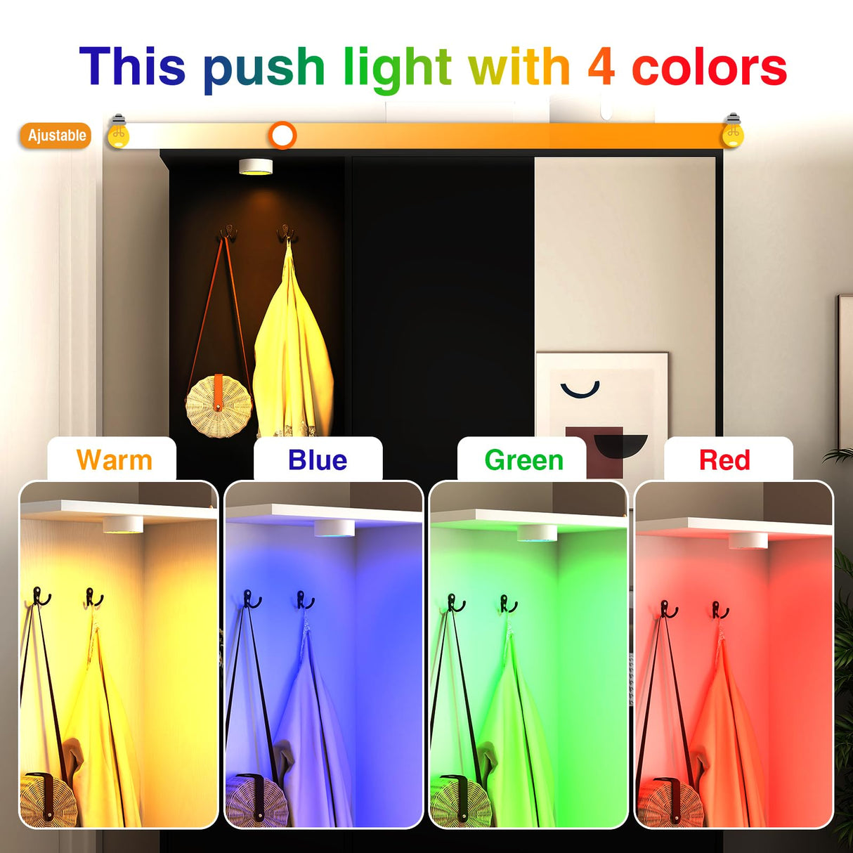 Armoire Wardrobe Closet with Mirror Door and LED Light, Bedroom Armoire with 6 Drawers, Modern Wooden Large Wardrobe Closet with Shelves, Wooden Armoire with Hanging Rod for Bedroom(Black) CORAZAZA