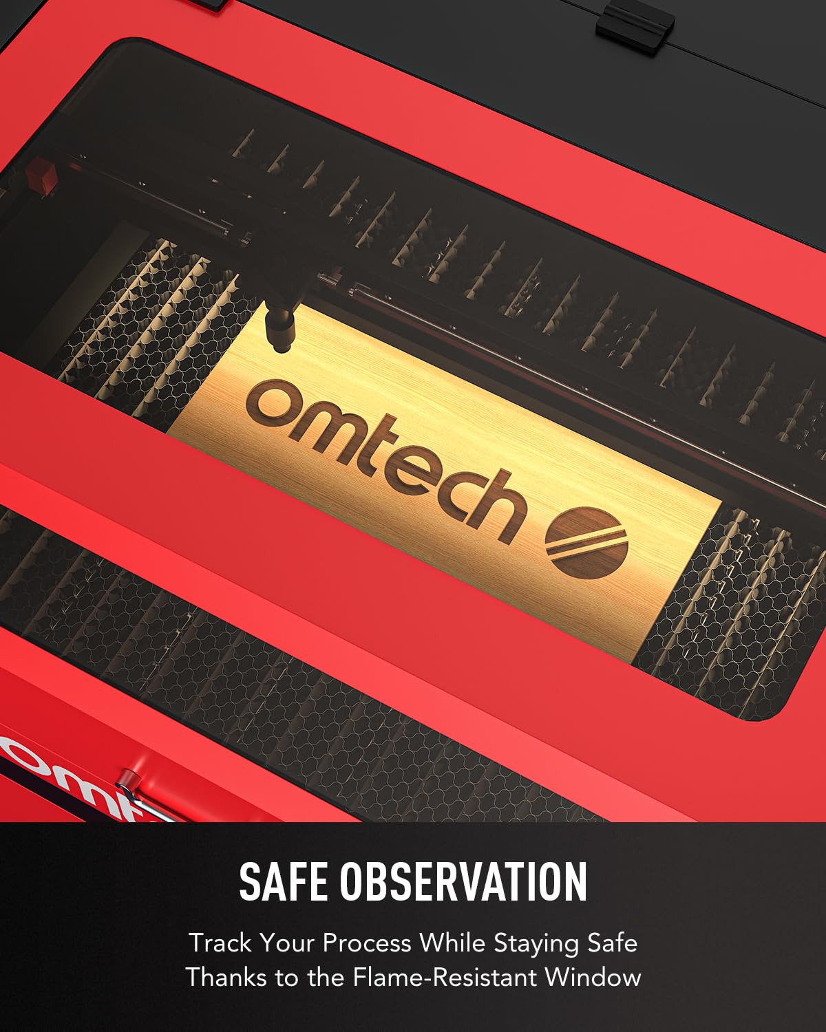 OMTech 60W CO2 Laser Engraver, 28x20 Inch Laser Engraving Cutting Machine with Autolift 4 Way Pass Air Assist Water Pump, Commercial Laser Engraver Cutter for Wood Glass Leather More OMTech