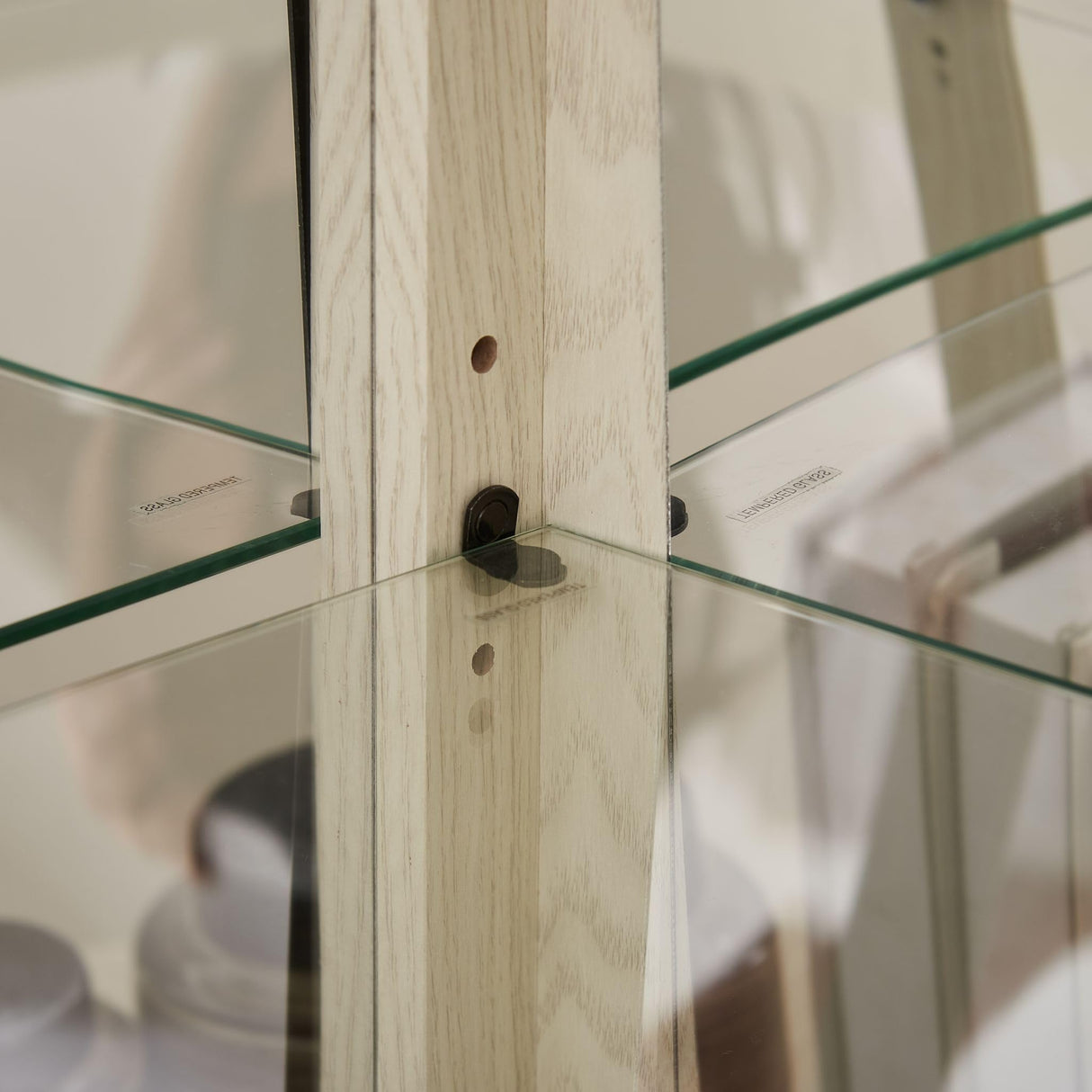 CKEASEAN Curio Corner Cabinet, Lighted Glass Display Cabinet, Tempered Glass Door and Shelve, Wood Corner China Cabinet Inclued Bulb, Curio Cabinet Rack for Living Room (White, 16.5" L 16.5" W 70" H) CKEASEAN