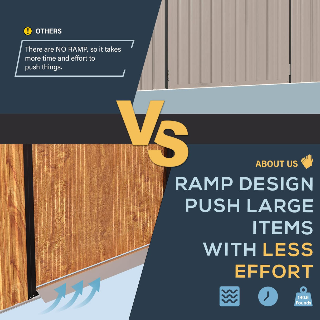 AECOJOY 6' x 8' Shed, Wood Grain Sheds & Outdoor Storage Clearance with Sliding Door, Metal Tool Shed Storage Cabinet, Garden Backyard Shed for Yard, Outdoor Storage Clearance in Dark Grey AECOJOY