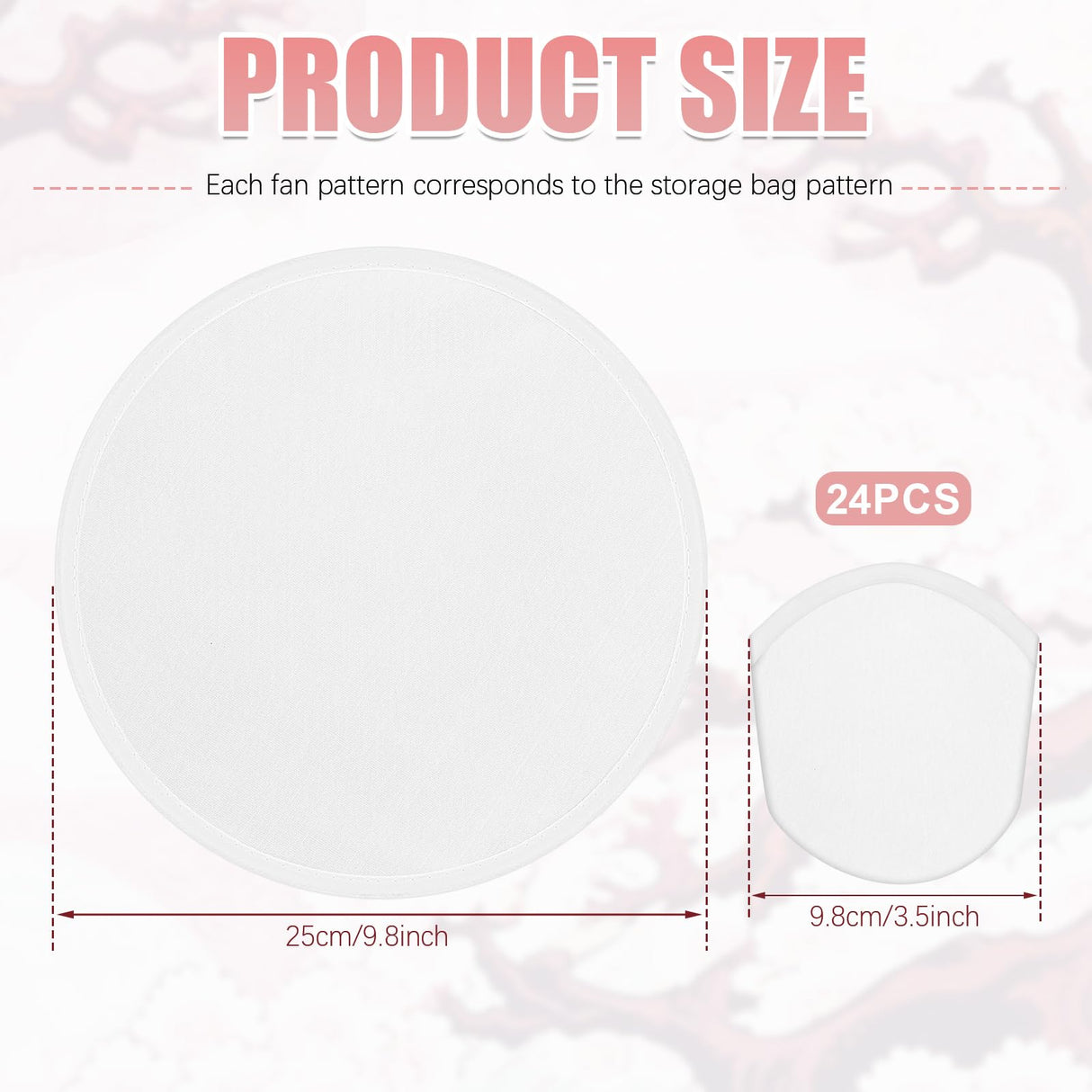 Gejoy 24 Pcs Foldable Flying Disc Fans Set Beach Flying Disc for Party Gift Halloween Christmas New Year (White Color) Gejoy