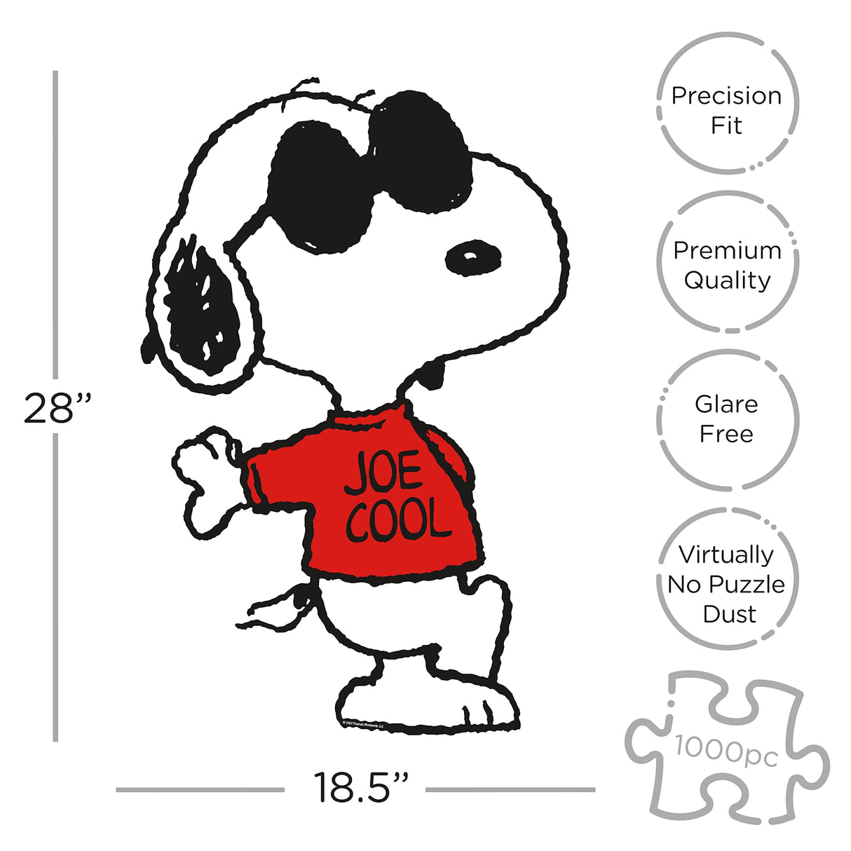 AQUARIUS - Peanuts Joe Cool Shaped 1000 Piece Jigsaw Puzzles AQUARIUS